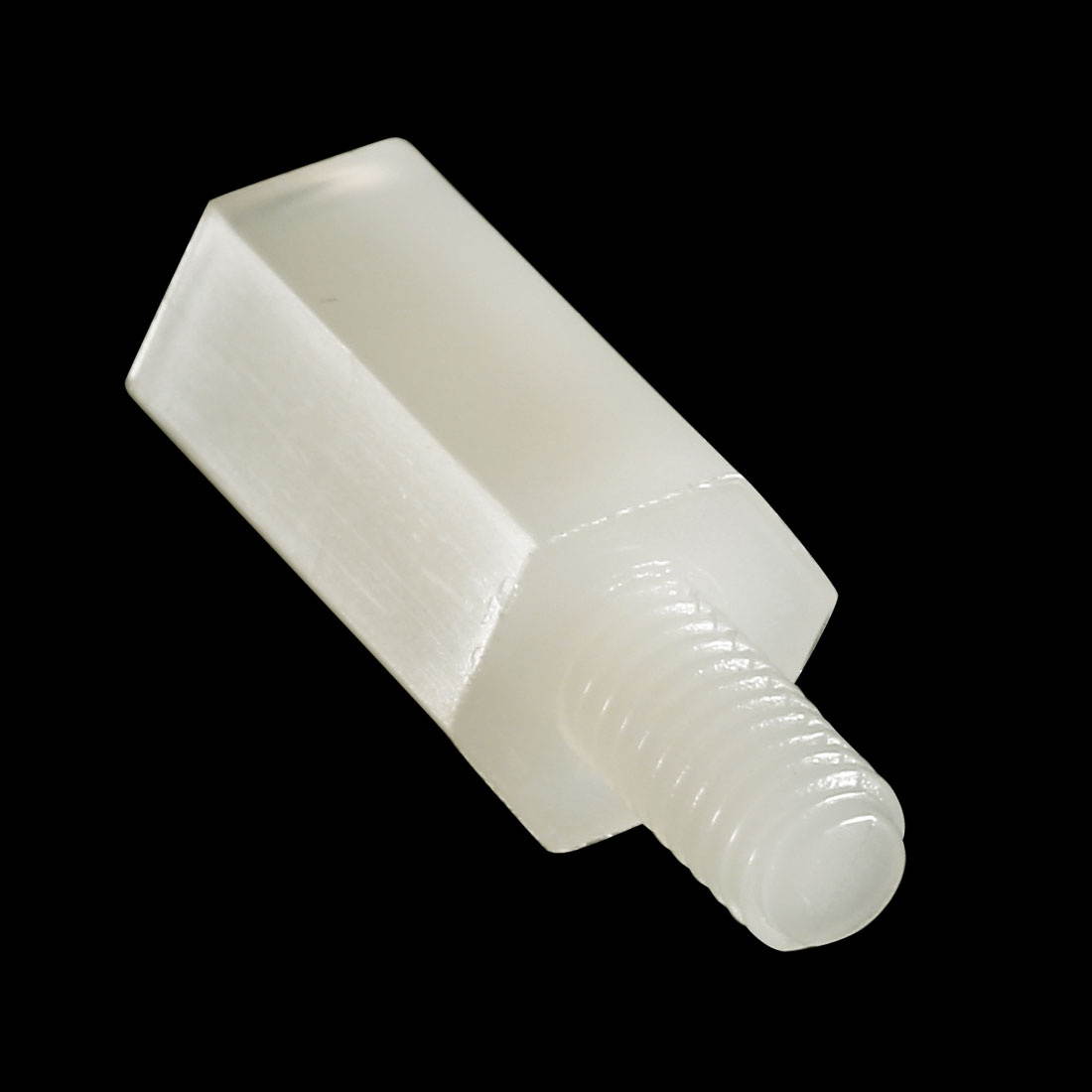 Global Bargains 50pcs M3 10+6mm Male Female Thread Nylon Hex Standoff Spacer Screws PCB Pillar White