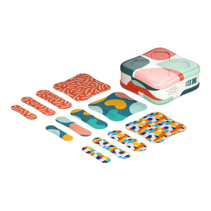 Welly Flex Fabric Bandages Block Geo - 48ct