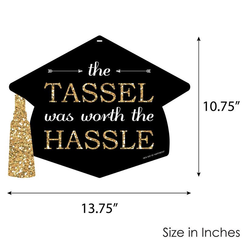 Big Dot of Happiness Gold Glitter 2021 Party Straws - No-Mess Real Gold Glitter Cut-Out Numbers & Decorative Graduation Paper Straws - Set of 24