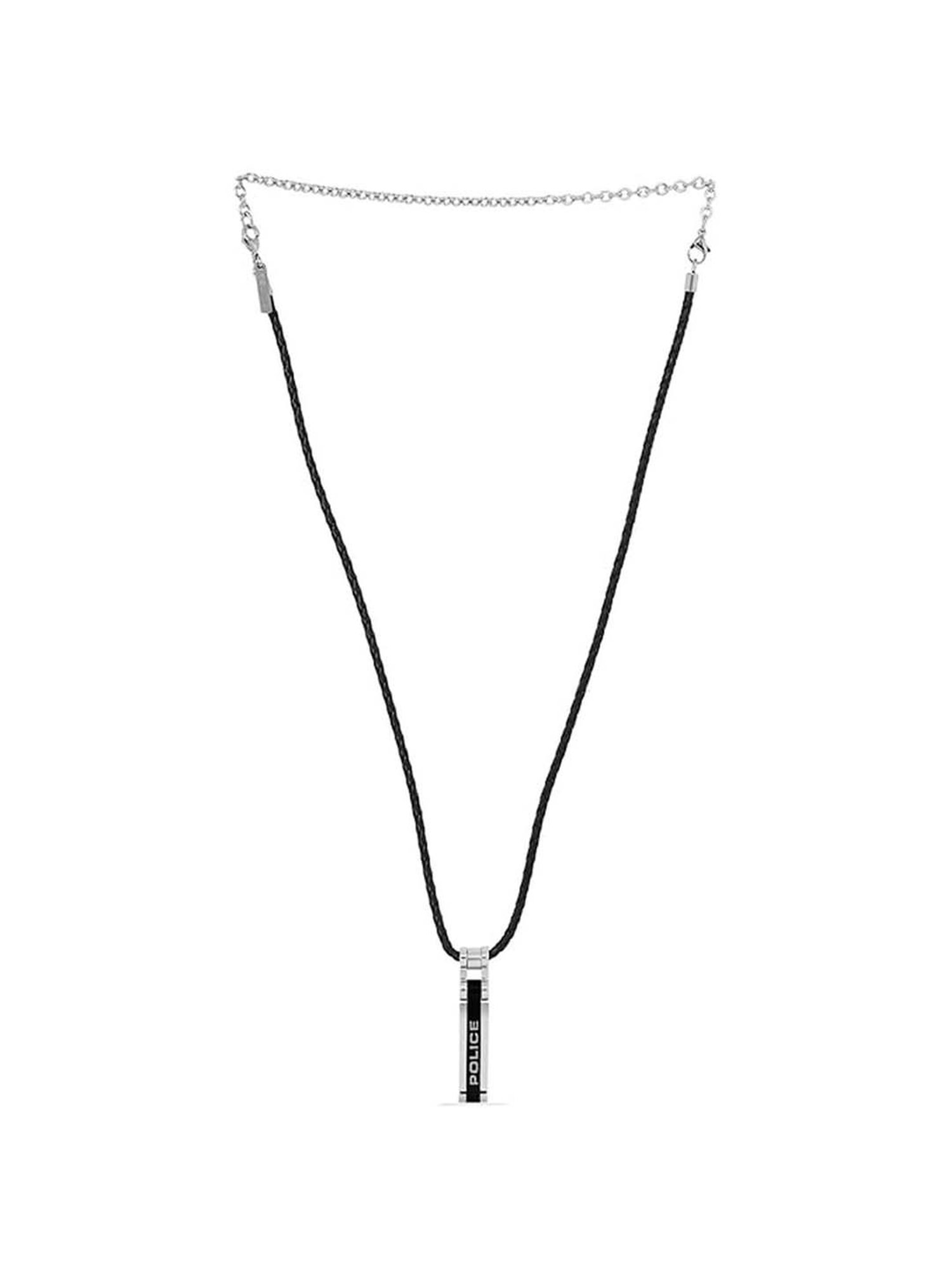 Police Black Color Necklace for Men - PJ.26276PLSB/03