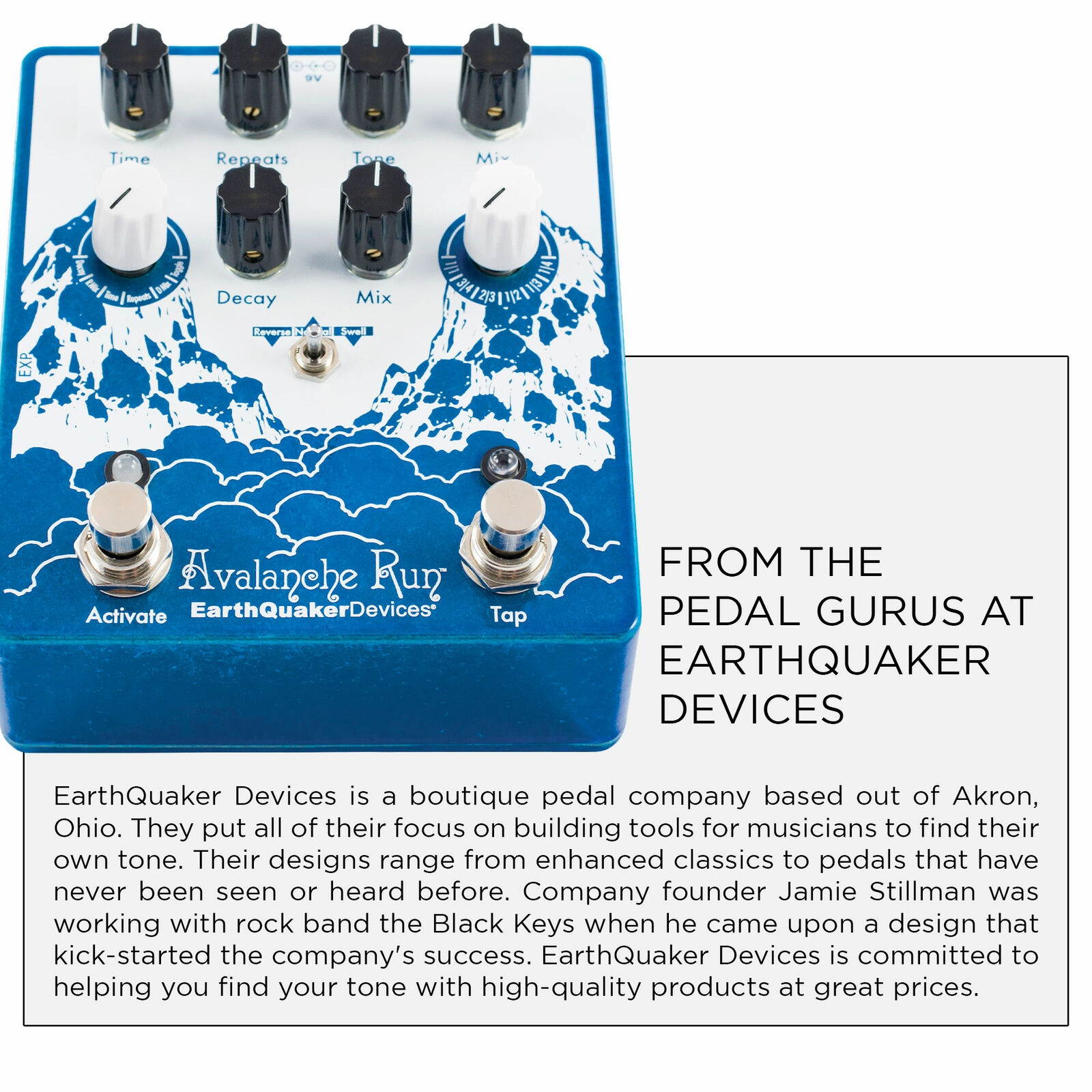 EarthQuaker Devices Avalanche Run Delay & Reverb with Tap Tempo V2 Guitar Pedal