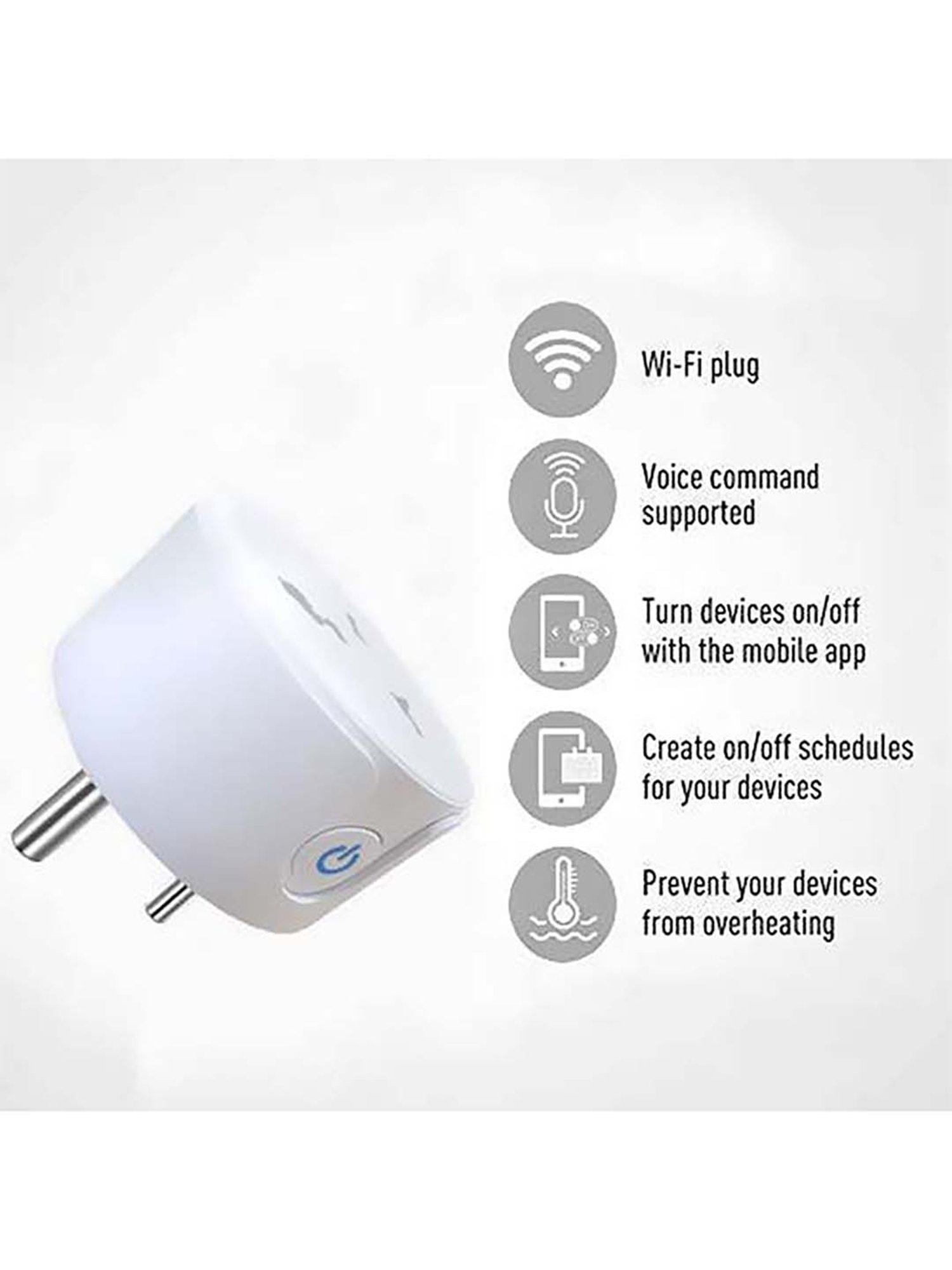 HomeMate WiFi Smart Plug 10A Socket (White)