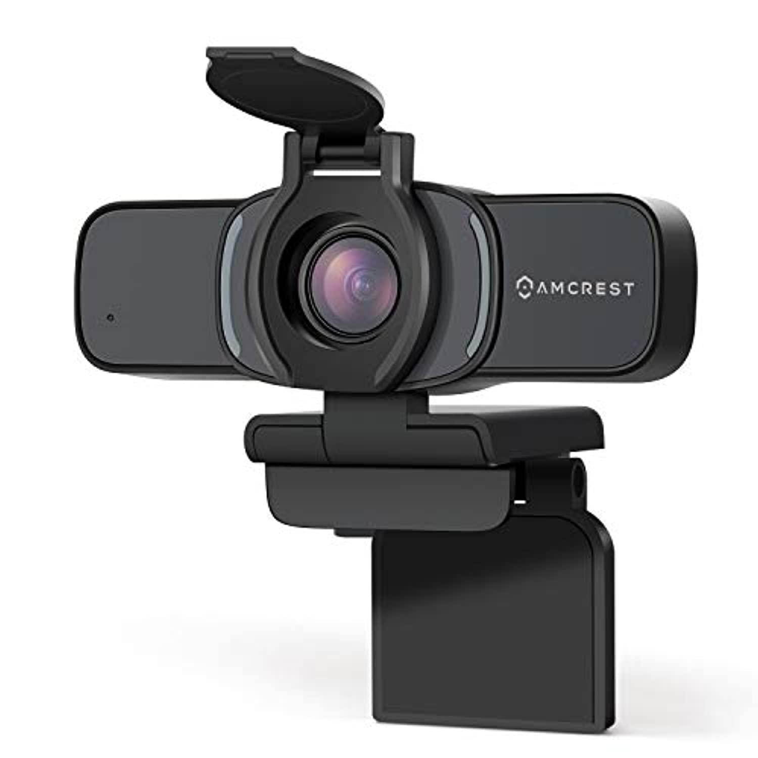 Amcrest 1080P Webcam with Microphone & Privacy Cover, Web Cam USB Camera, Computer HD Streaming Webcam for PC Desktop & Laptop w/ Mic, Wide Angle Lens (AWC201-B)