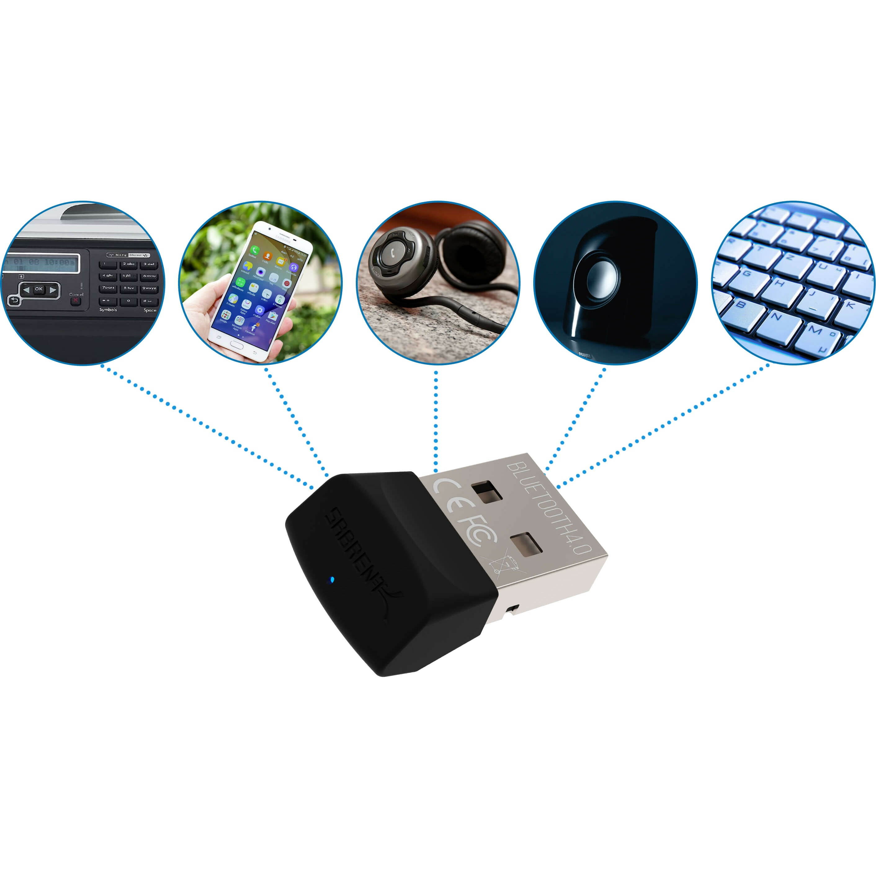 Sabrent Bluetooth 4.0 - Bluetooth Adapter For Desktop Computer-Notebook