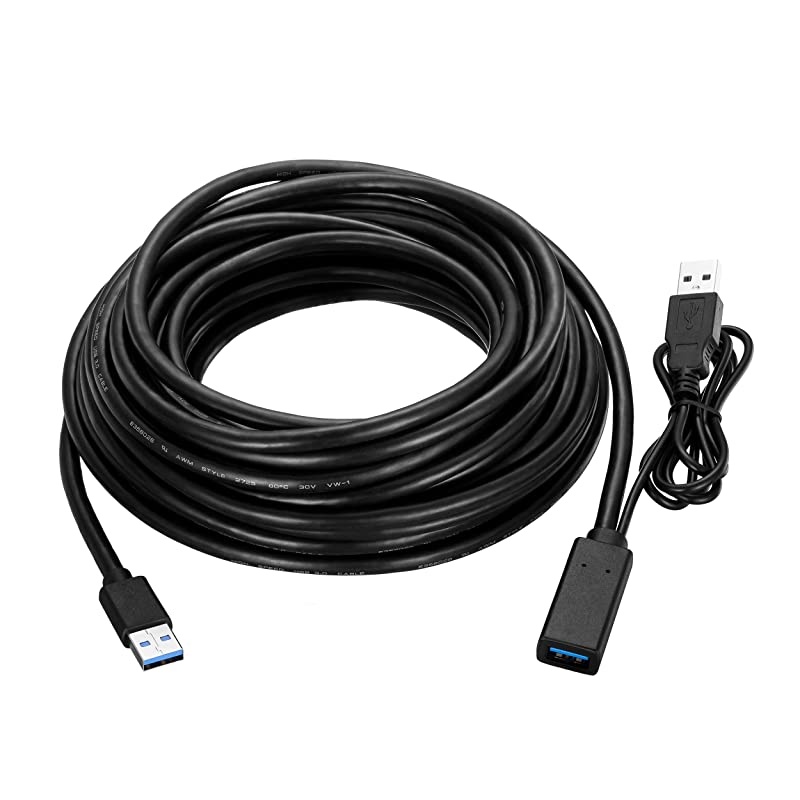 Short USB 3.0 Extension Cable 1 Feet,  USB 3.0 Type A Male to A Female Extension Cord,for Data Transfer USB Flash Drive, Keyboard, Mouse, Playstation, Xbox, Oculus VR, Card Reader, Printer etc