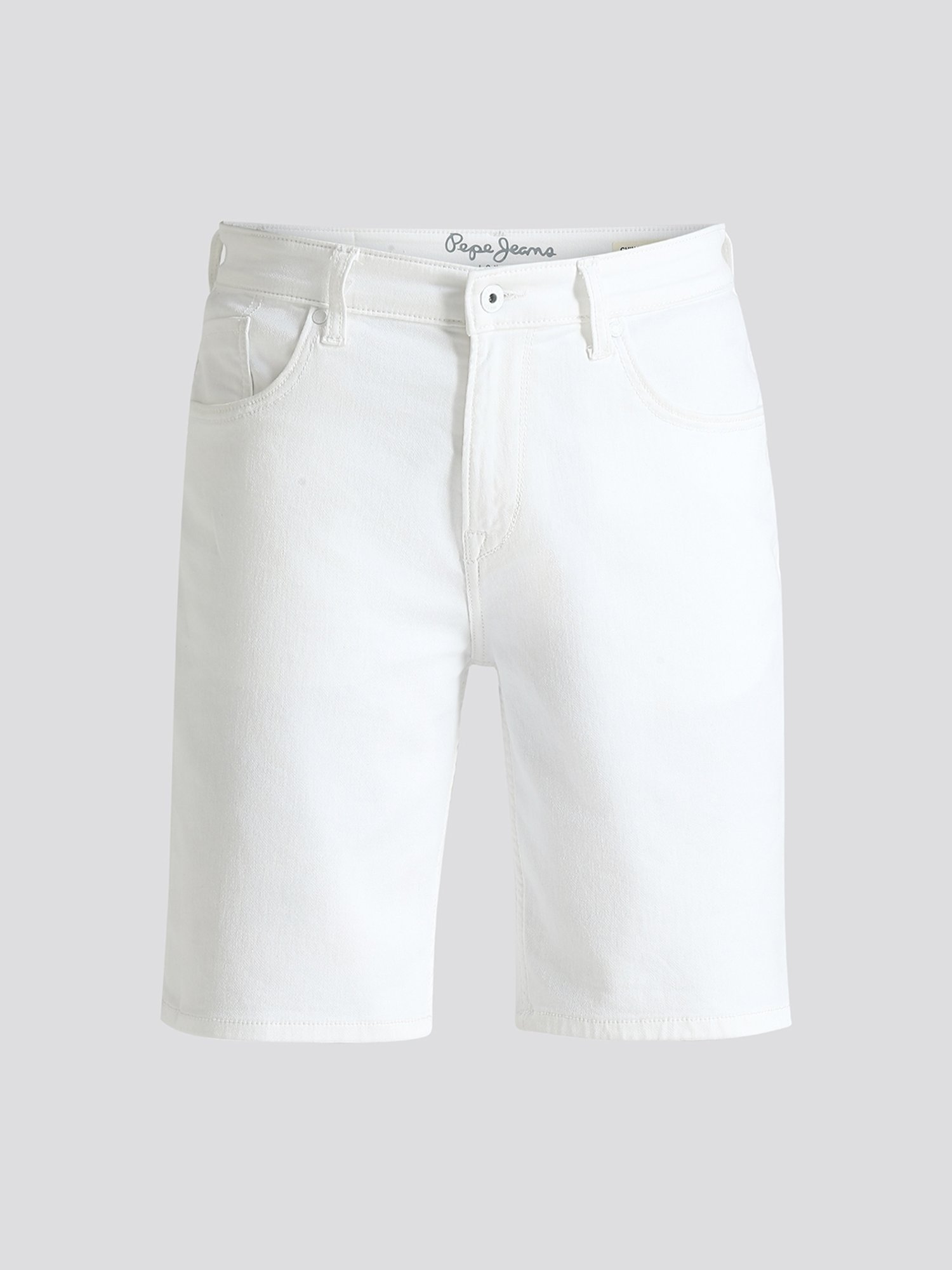 Pepe Jeans White Regular Fit Denim Shorts