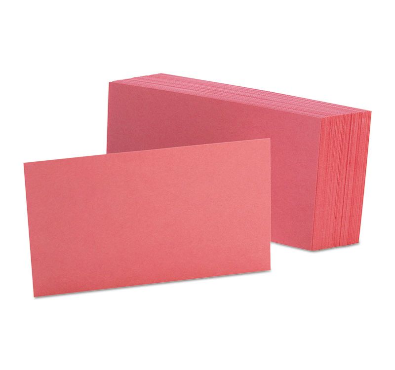 Oxford Unruled Index Cards 3 x 5 Cherry 100/Pack 7320CHE