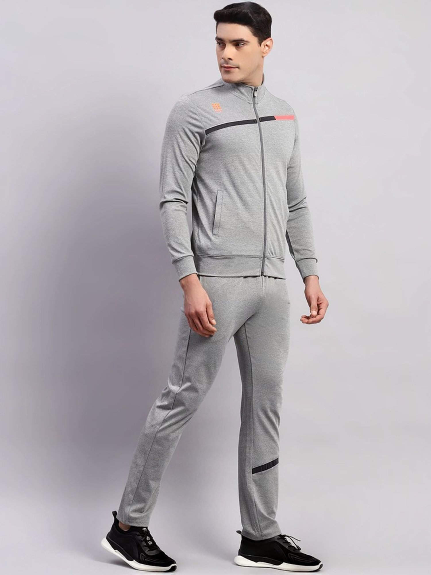 Rock.It Grey Smart Fit Printed Tracksuits
