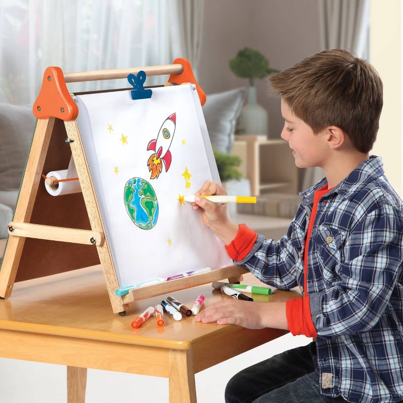 Discovery Kids Tabletop Dry Erase and Chalk Easel