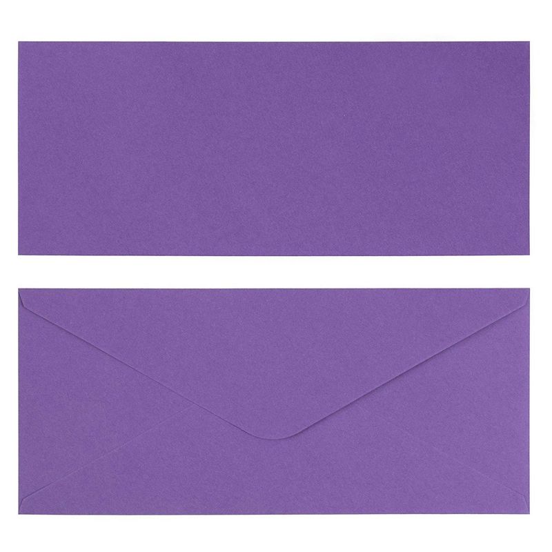 200-Pack #10 Business Envelopes for Office, Checks, Invoices, Letters, Invites, Purple, 4-1/8" x 9-1/2"