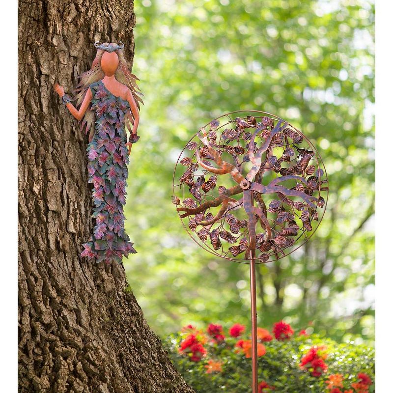 Wind & Weather Copper-Colored Tree of Life Metal Wind Spinner