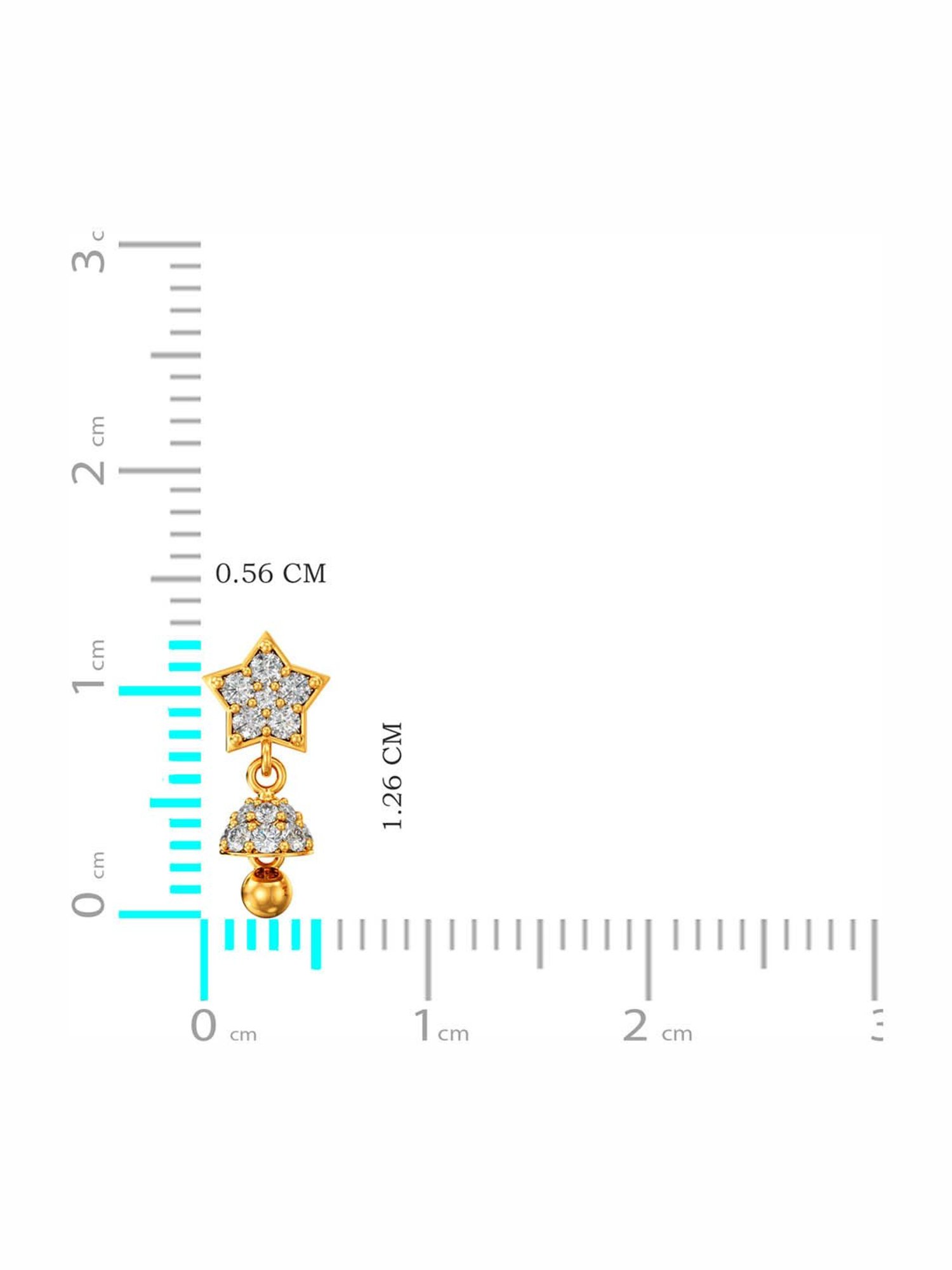 P.C. Chandra Jewellers 14 kt Gold Earrings