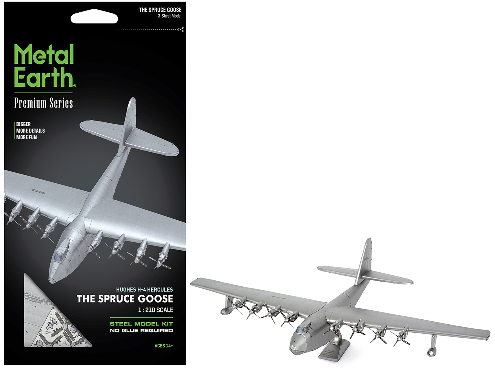 Model Kit Hughes H-4 Hercules Flying Boat "The Spruce Goose" (Moderate Difficulty) Steel Model by Metal Earth