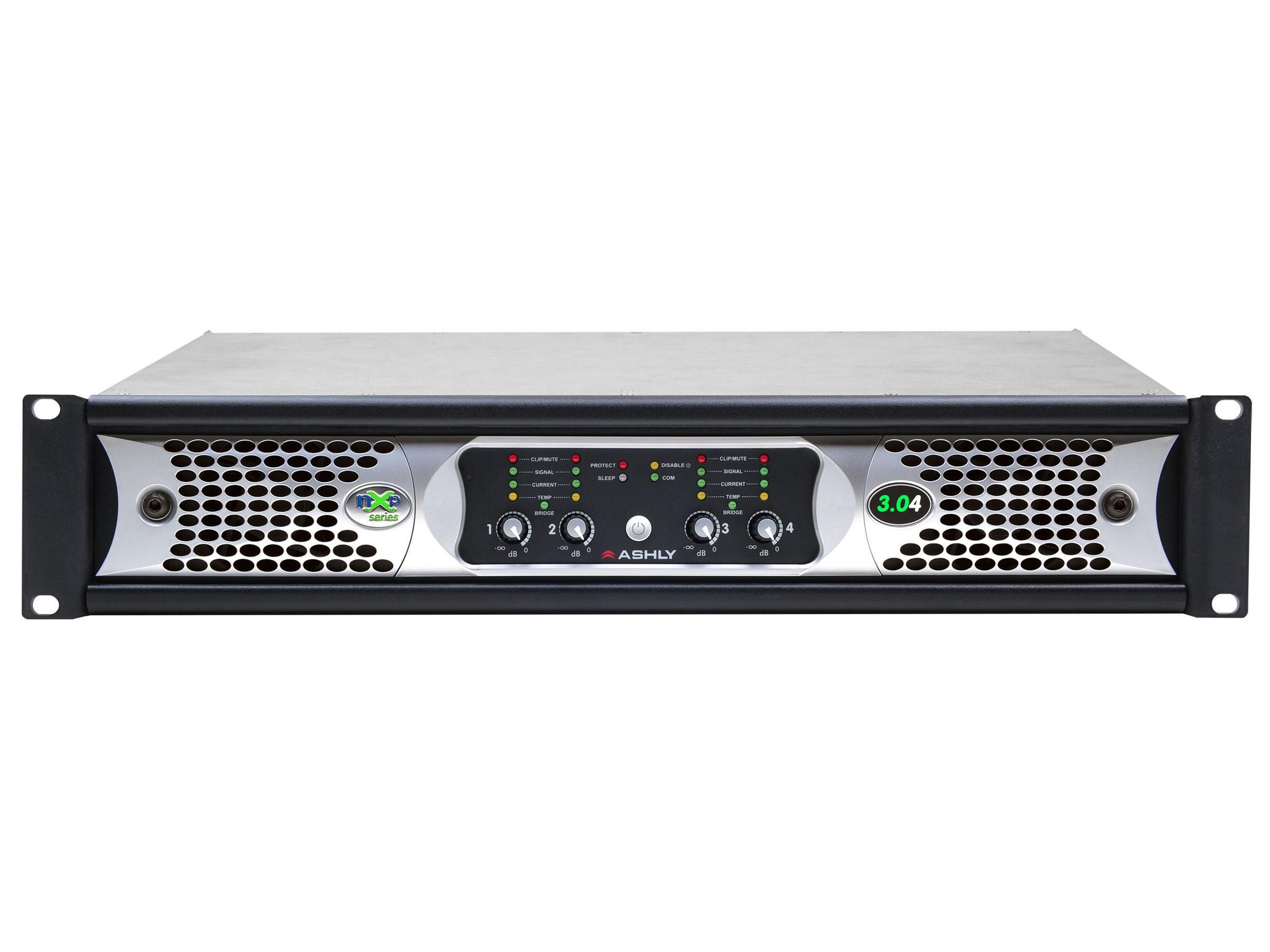 Ashly nXp3.04 Network Power Amplifier 4 x 3000 Watts/2 Ohms with Protea DSP