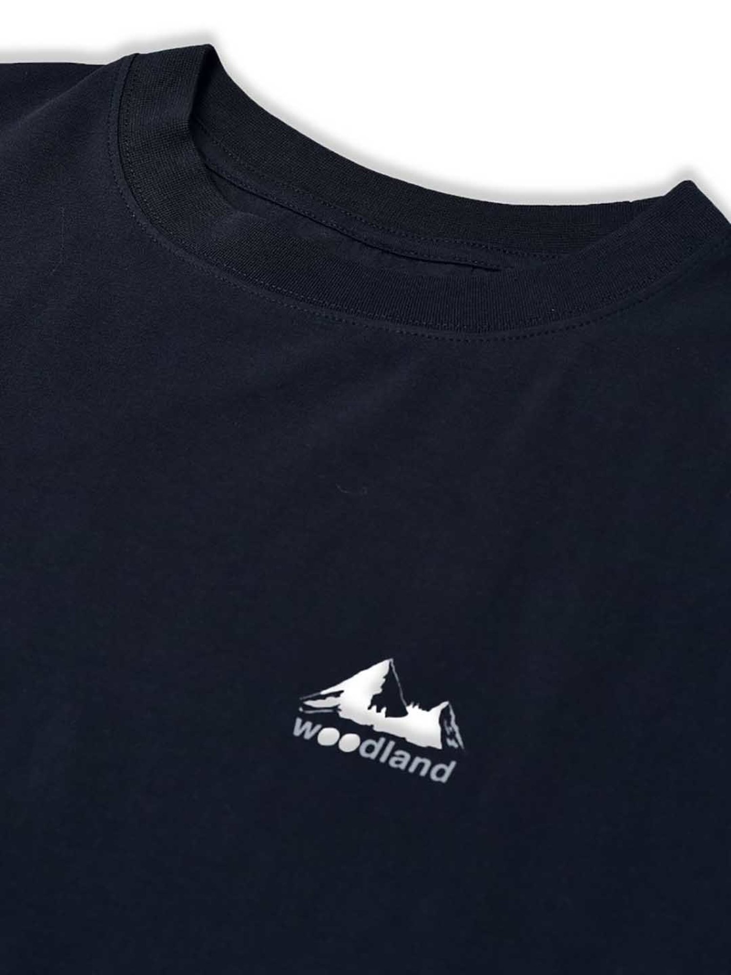Woodland Navy Regular Fit Crew T-Shirt