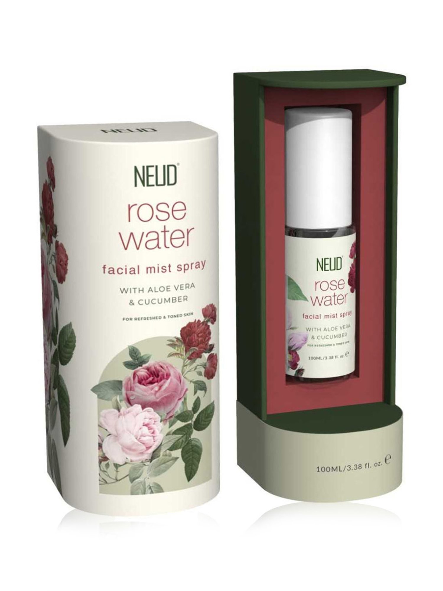 NEUD Rose Water Facial Mist Spray for Refreshed & Toned Skin - 100 ml (Pack of 1)
