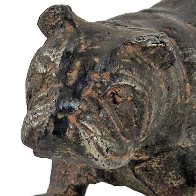 Rustic Distressed Cast Iron Bulldog Figurine - Foreside Home & Garden