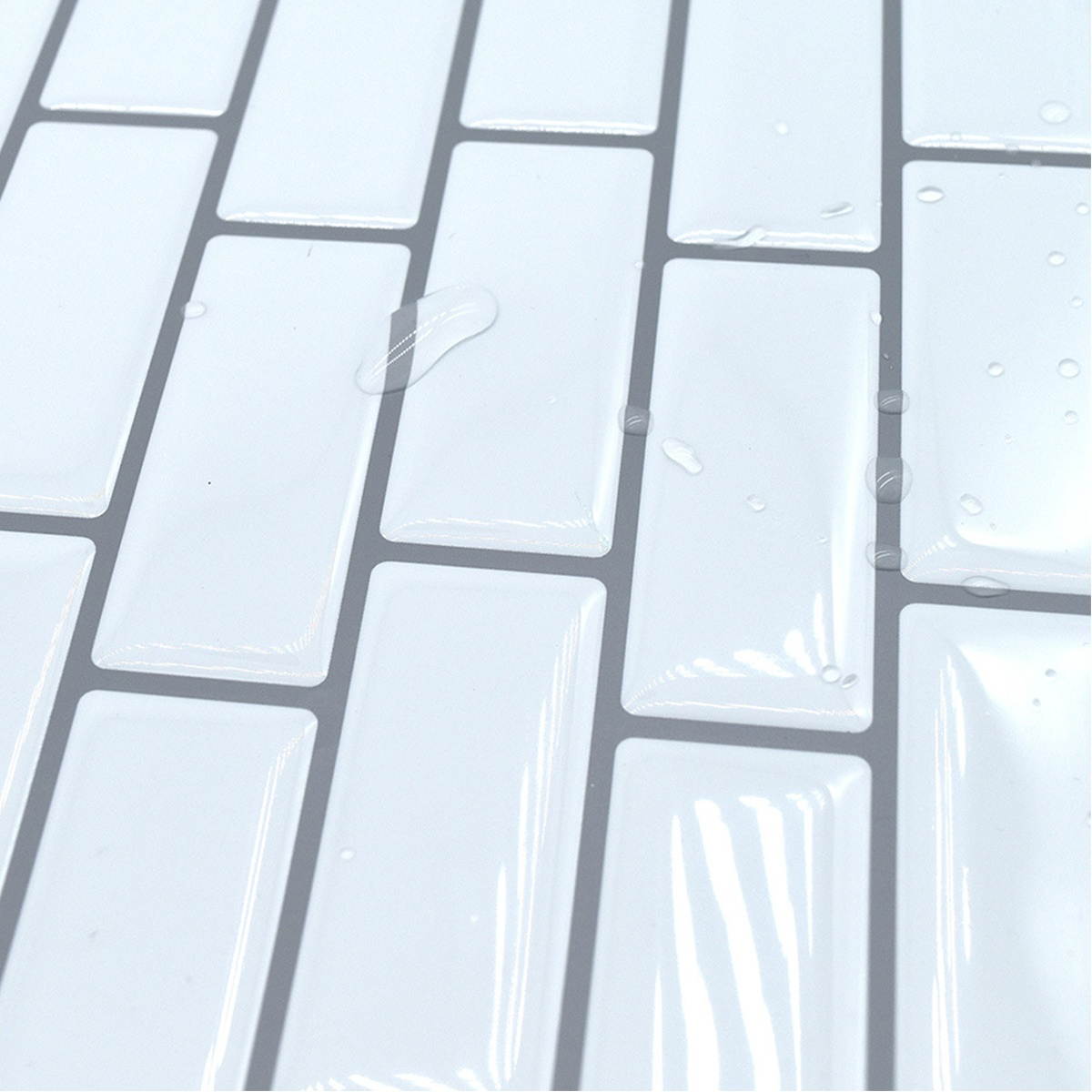 3D Self Adhesive Wall Tiles Pattern Wall Stickers Kitchen Bathroom Home Decorations