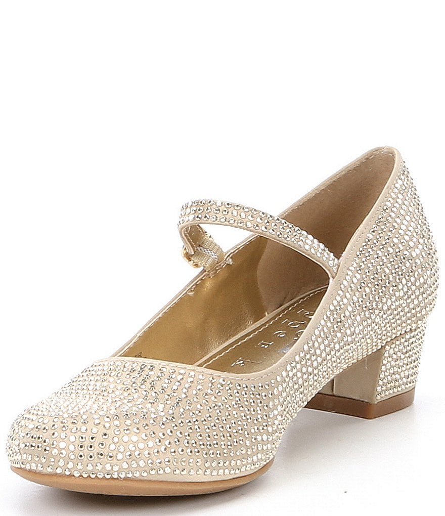 Copper Key Girls' Brilliance Satin Studded Mary Janes (Youth)