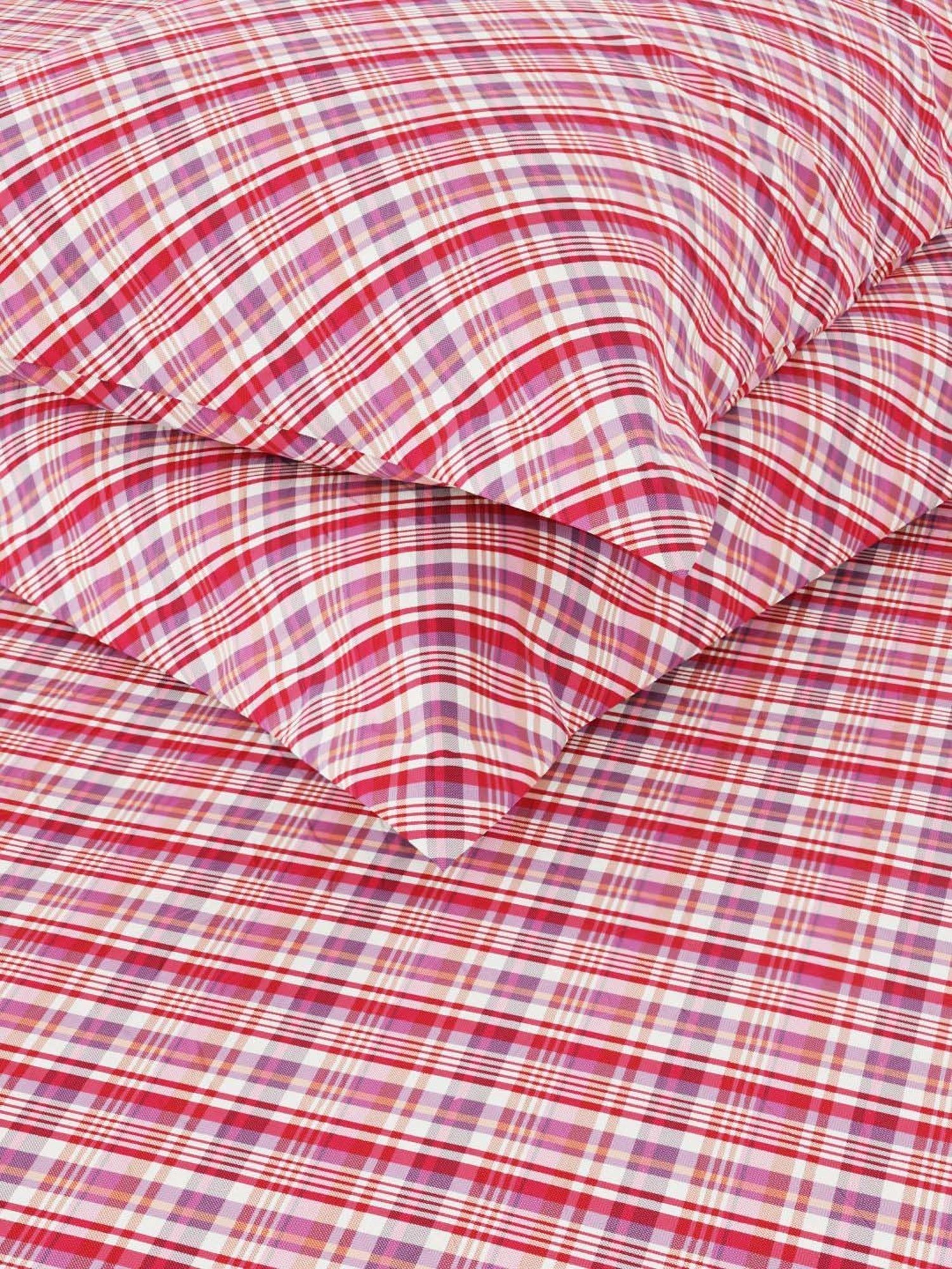 BIANCA Platinum Red Cotton 144 TC Double Size Bed Sheet With Pillow covers