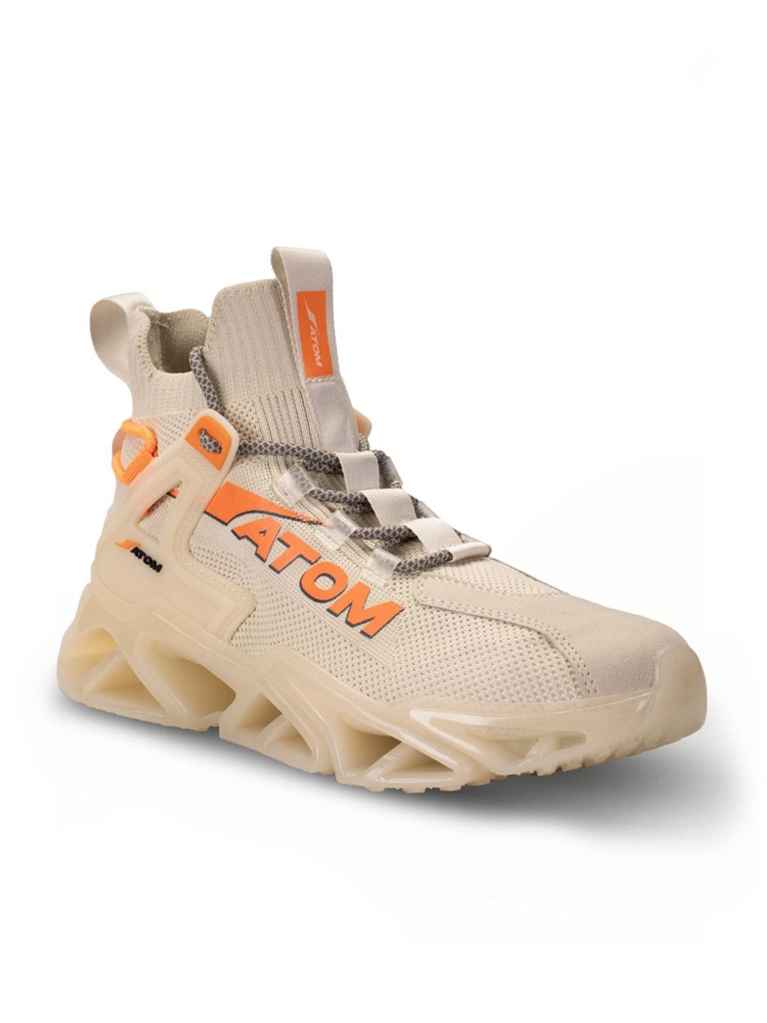 Atom Men's Hollow Man Beige Running Shoes