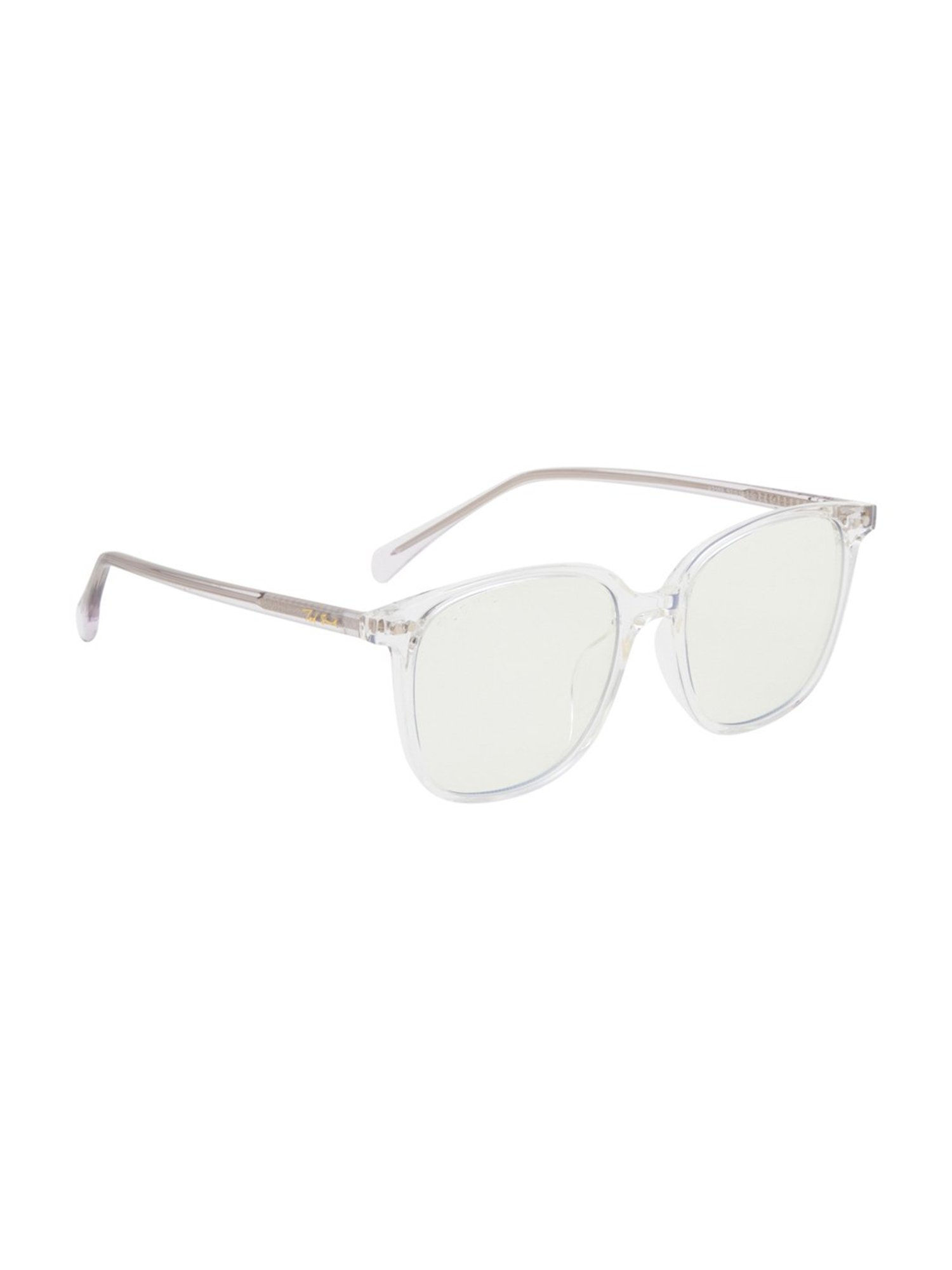Ted Smith Transparent Wayfarer Polarized Unisex Sunglasses