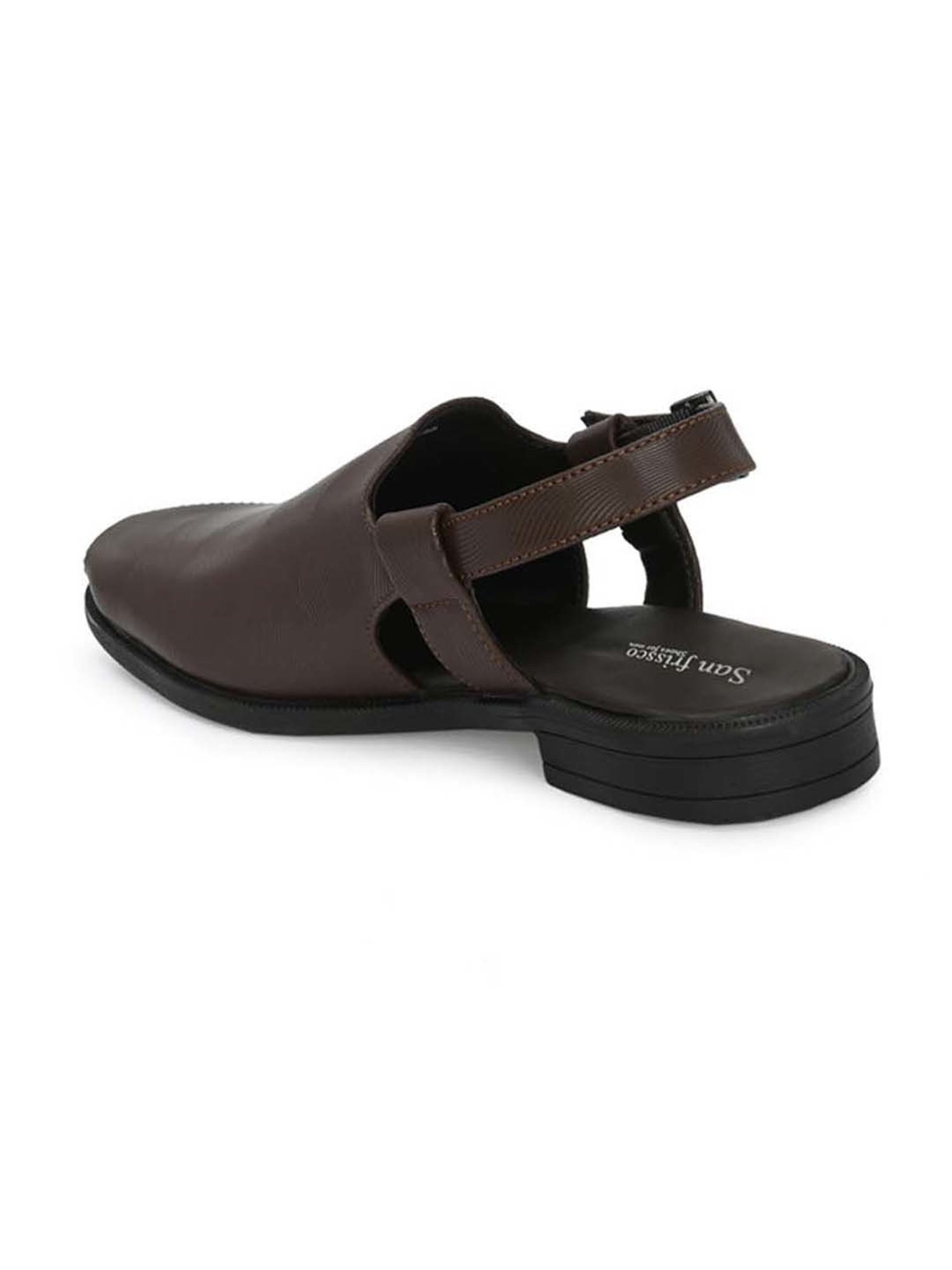 San Frissco Men's Brown Back Strap Sandals