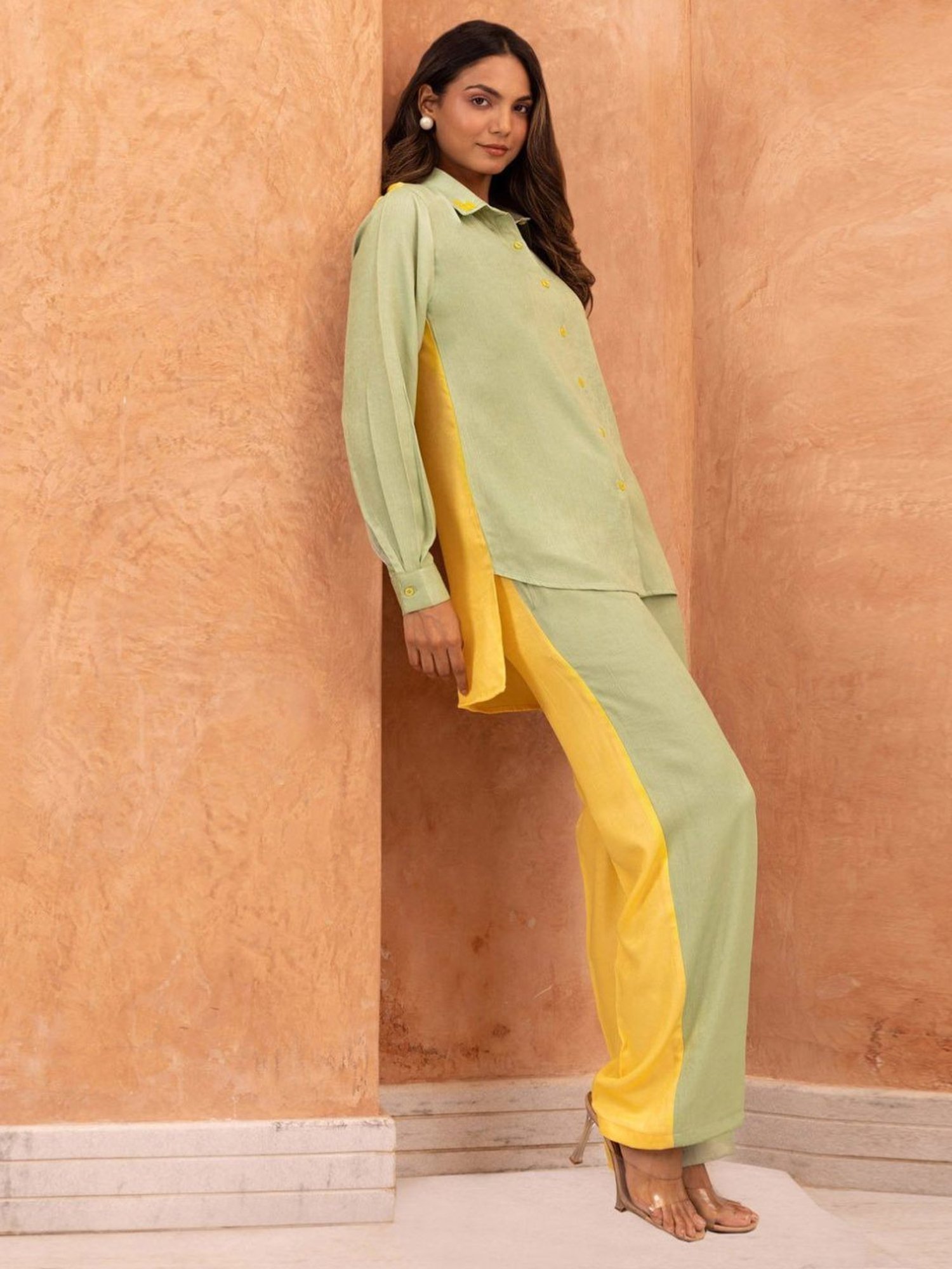 BInfinite Green Butterfly Embellished Coords-Set