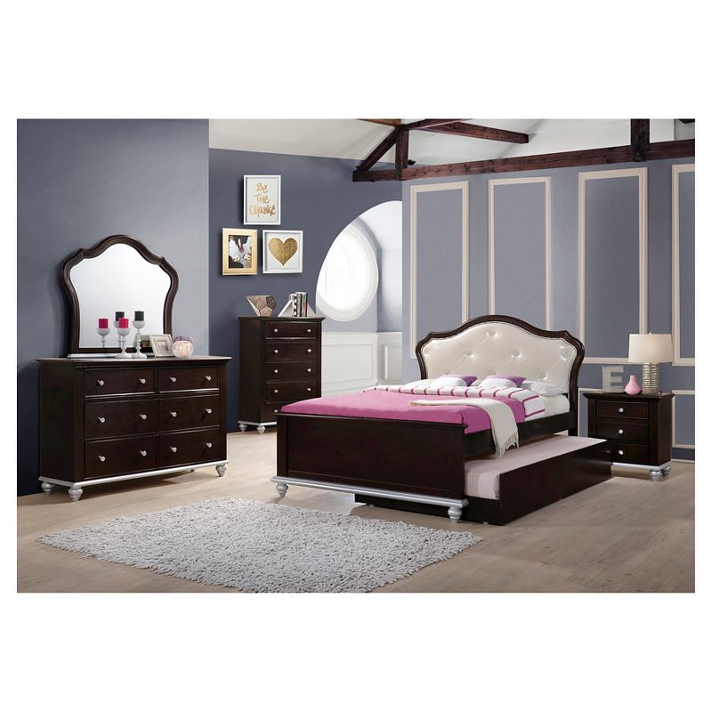 Alli Bed with Trundle - Full - Walnut - Picket House Furnishings