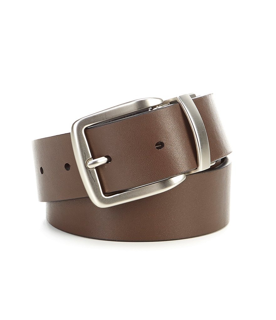 Roundtree & Yorke Basic Cut Edge Reversible Leather Belt