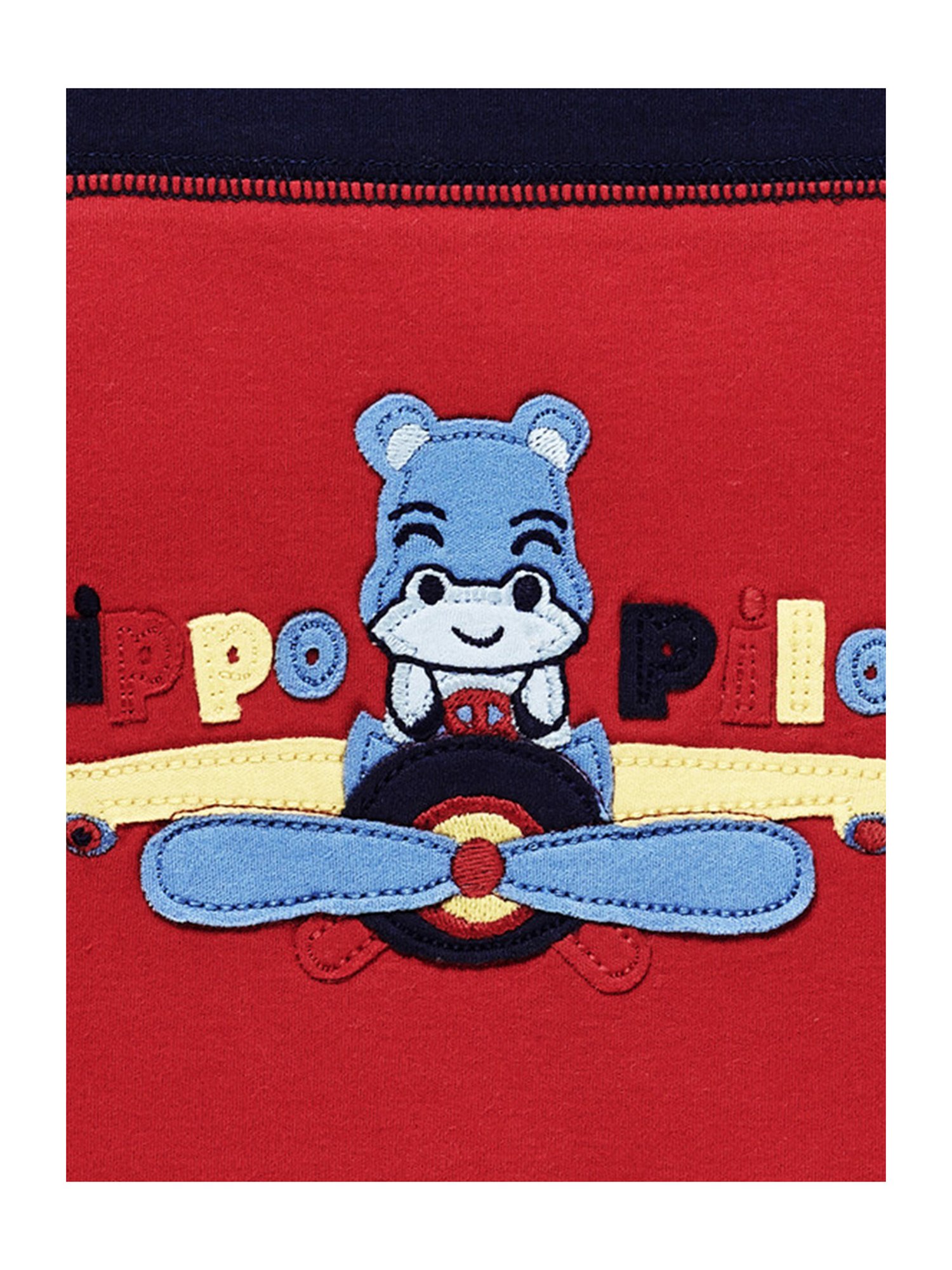 Pranava Kids Red & Navy Cotton Patch Work T-Shirt & Shorts