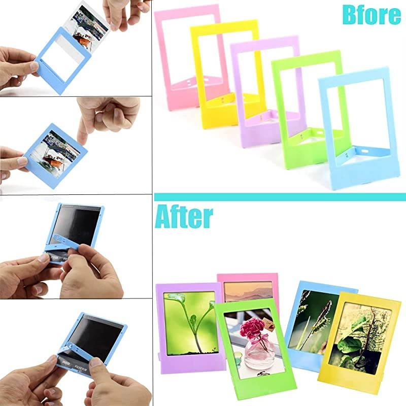 2x3 Inch Photo Paper Film Album Set for Fujifilm Instax Mini Camera Polaroid Snap Z2300 SocialMatic Instant Cameras Zip Instant Printer Ice Blue 128 Pockets