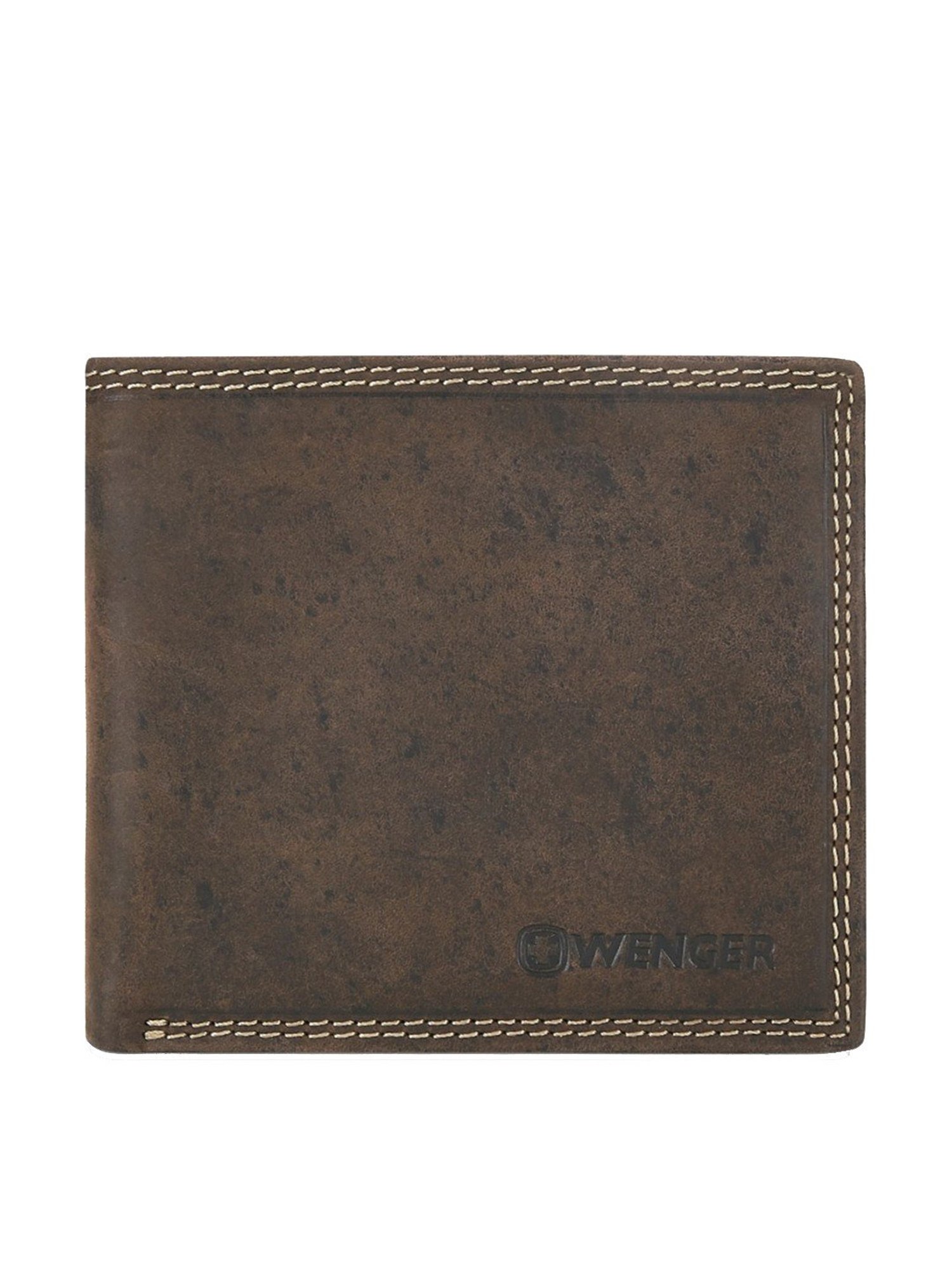 Wenger Hunter Brown Casual Leather Bi-Fold Wallet for Men