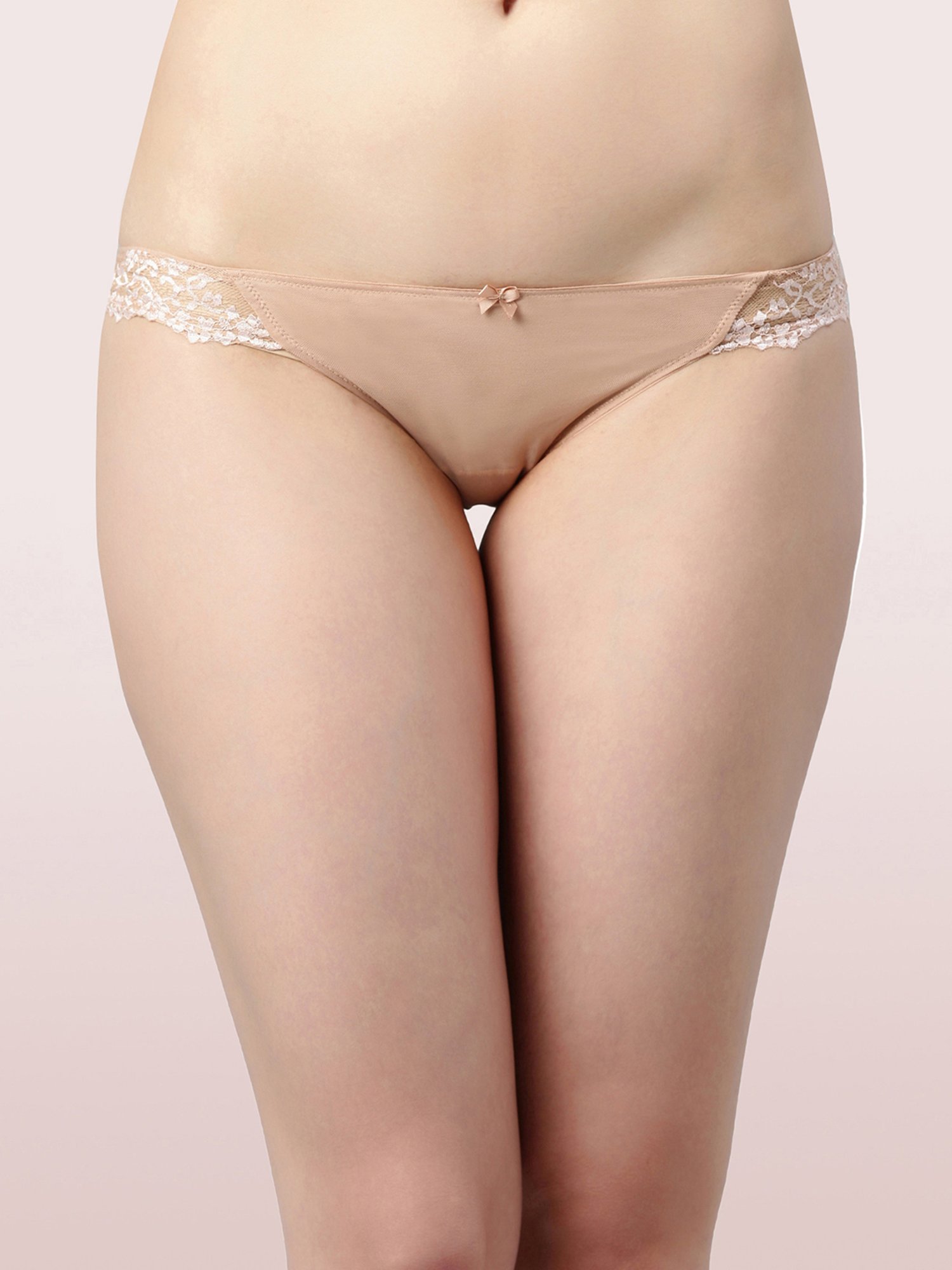 Enamor Beige Lace Bikini Panty