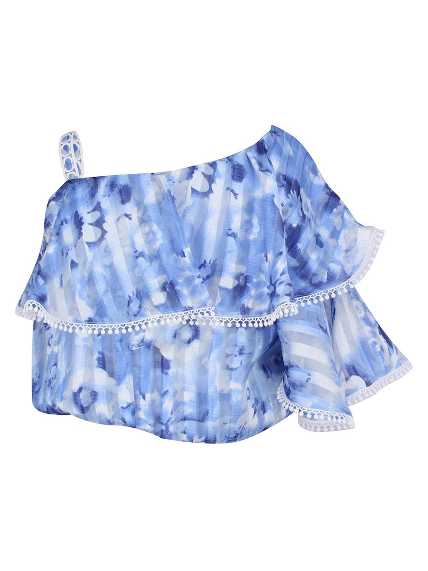Cutecumber Kids Blue Floral Print Top