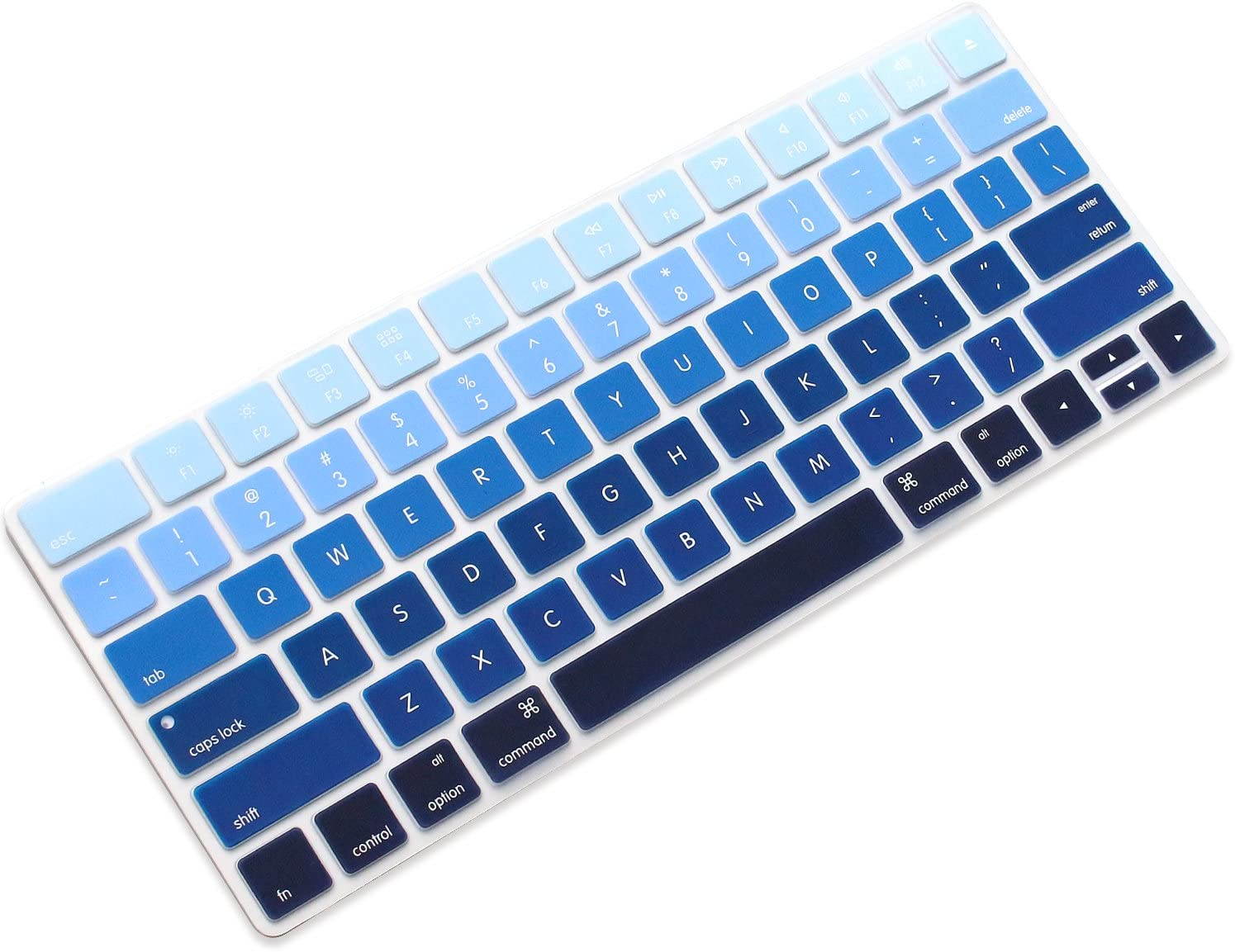 ProElife Ultra Thin Silicone Full Size Keyboard Cover Skin for 2017 2018 Apple iMac Magic Keyboard with Numeric Keypad MQ052LL/A A1843 (Item Folded in Packaging), Semi-Transparent Clear