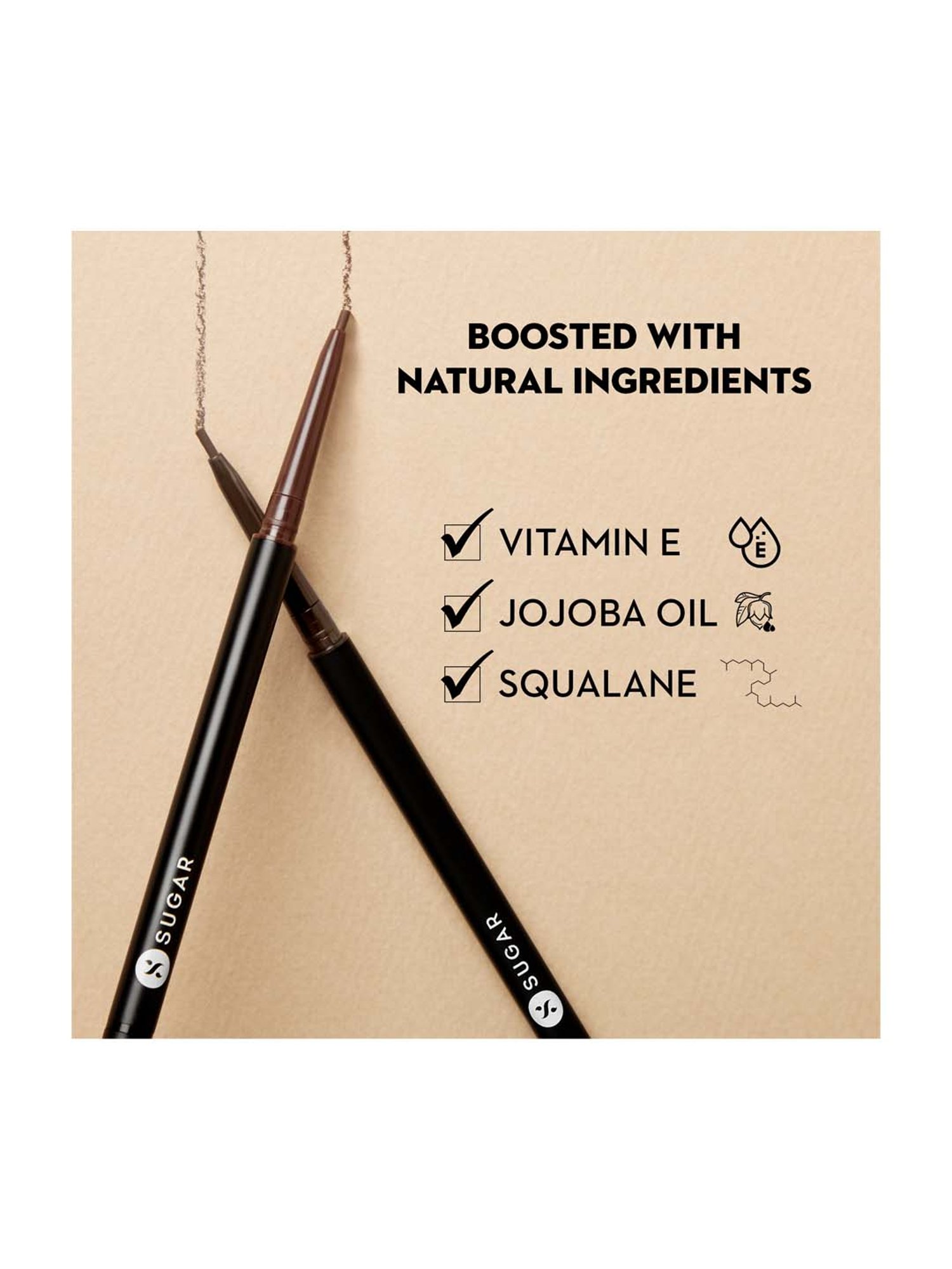 SUGAR Cosmetics Arch Arrival Micro Brow Pencil - 01 Jerry Brown - 0.09 gm