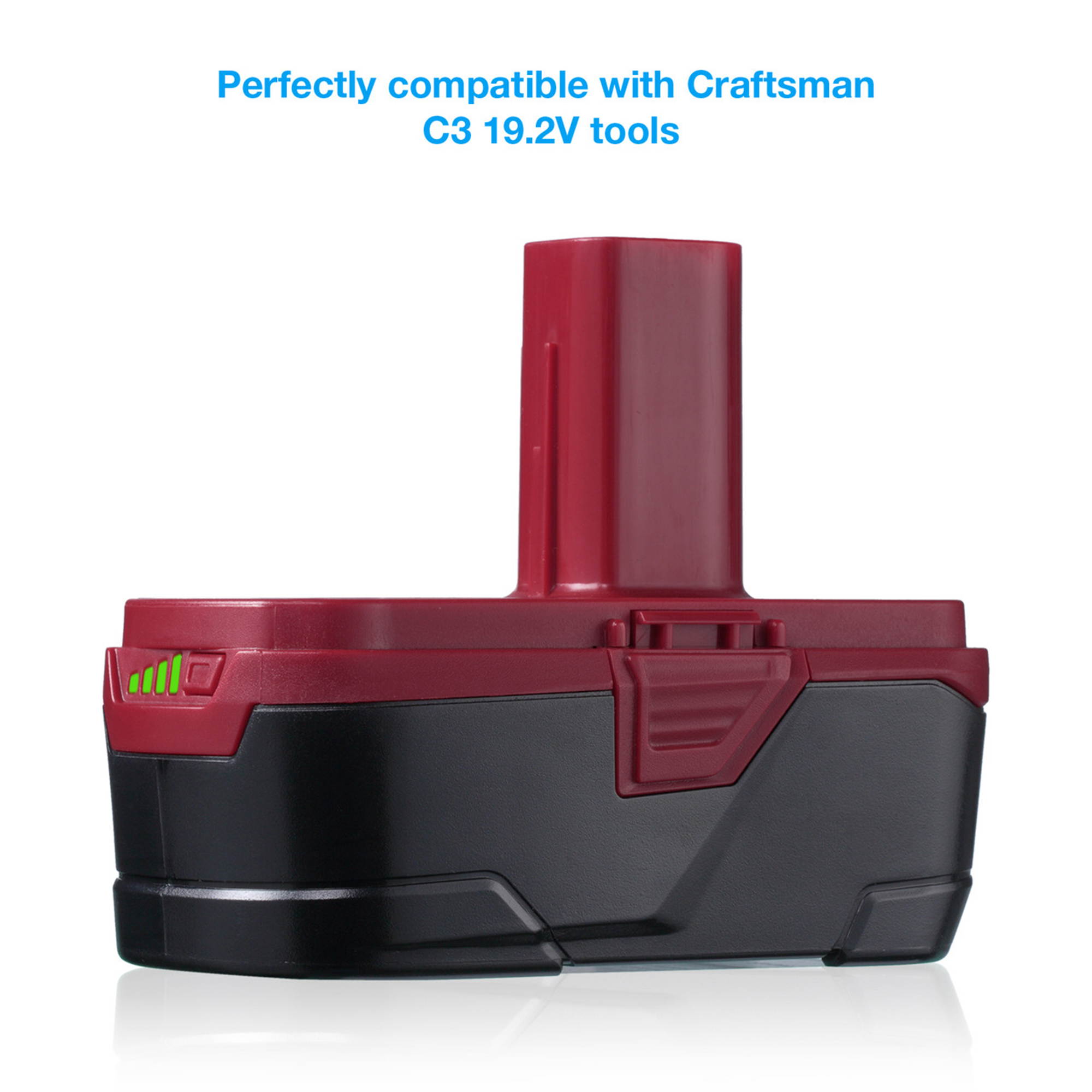 Powerextra 2 Pack 19.2V 4000mAh Replacement Batteries for Craftsman C3 Compact Lithium-ion Battery 11375 11374 Power Tools