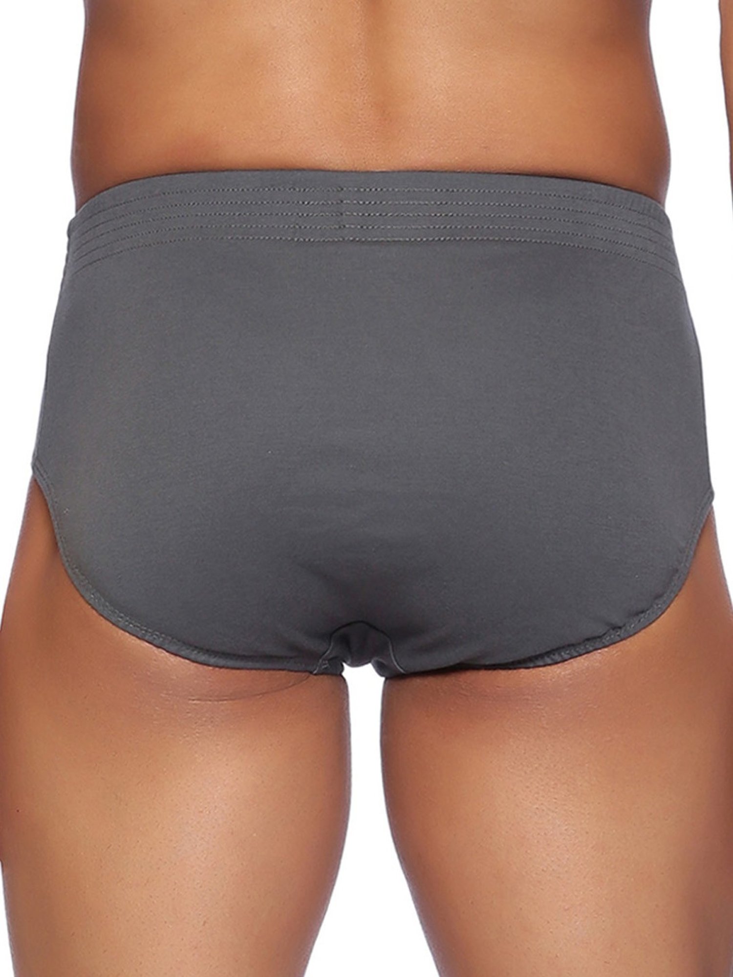 Omtex Men's Sports Cricket Special Brief Pack of 2 (Grey & White) Size - 2XL