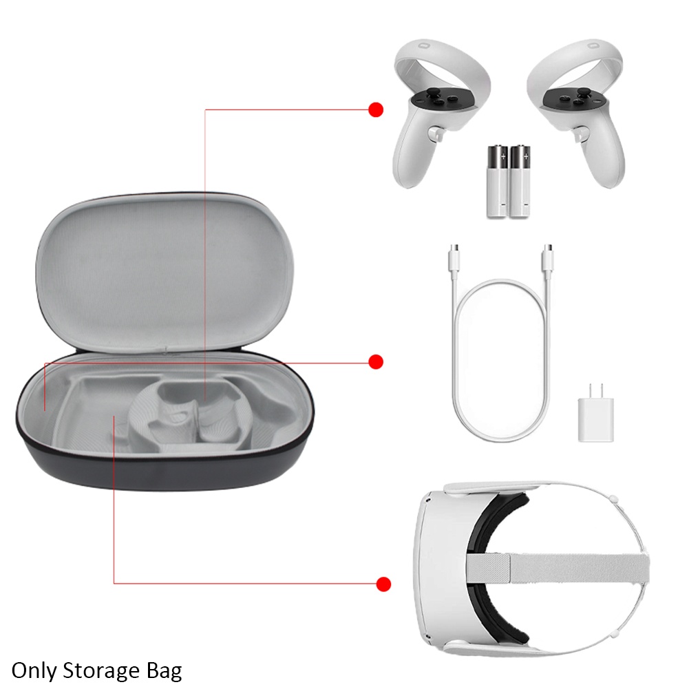 VR Headset Storage Bag Carrying Case Scratch-proof Protection For Oculus Quest 2