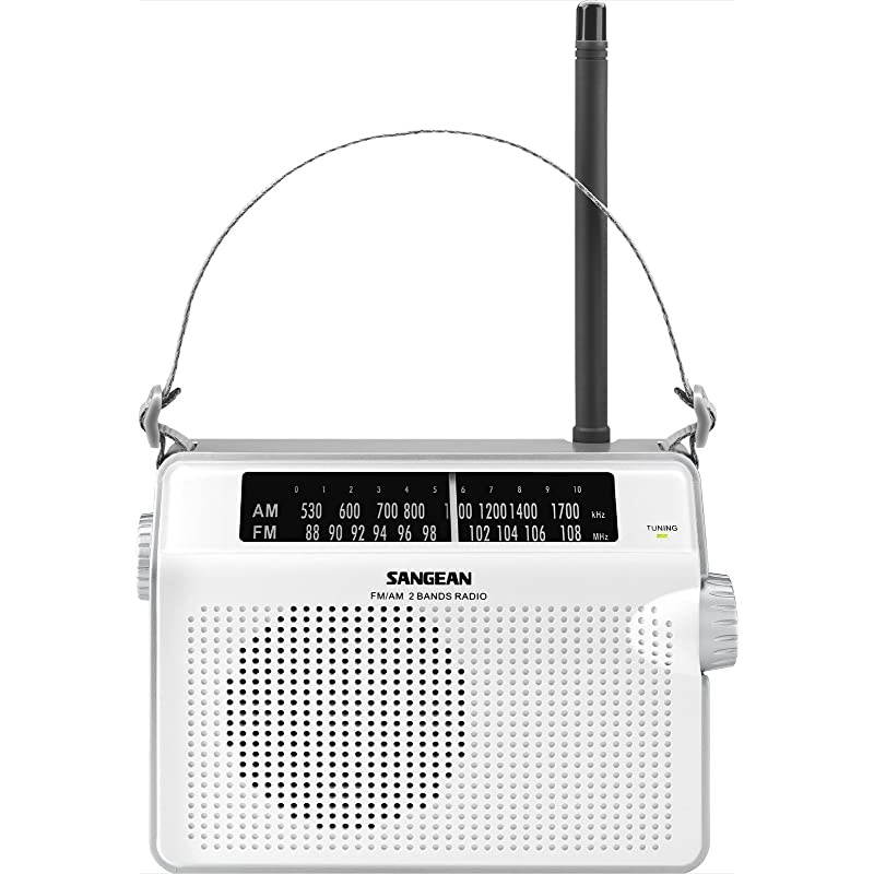 PRD6WH AMFM Compact Analog Portable Radio