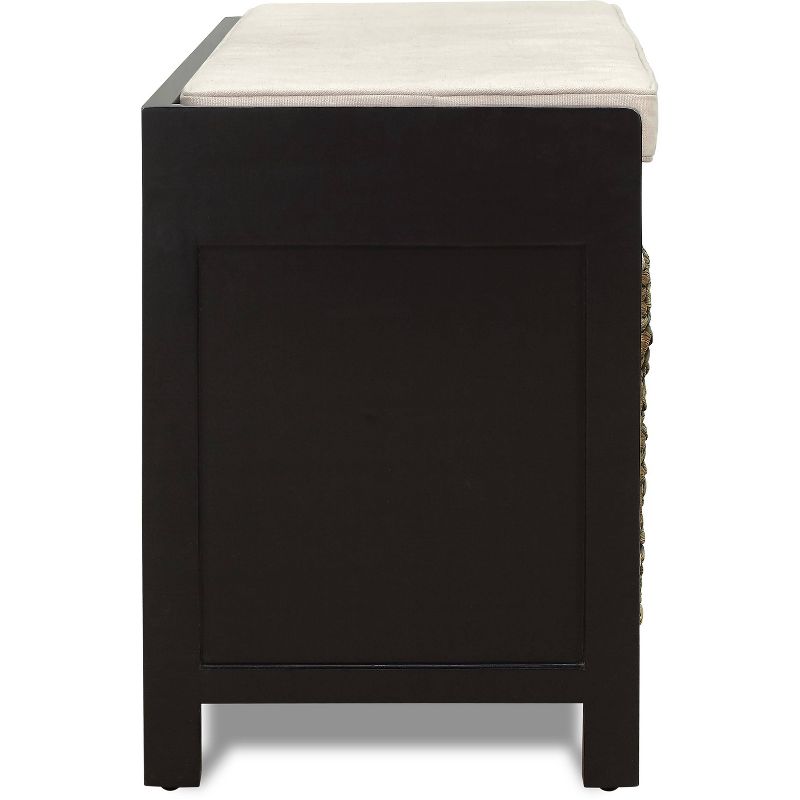 Griffin Storage Bench Black - ClickDecor