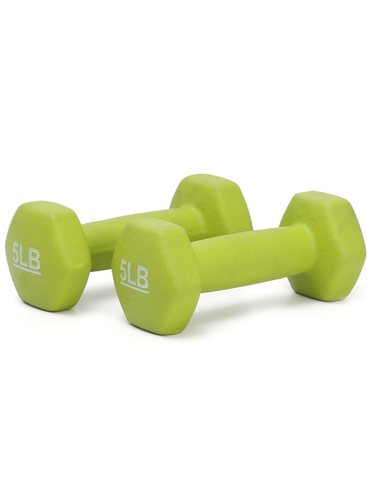 Kakss Neoprene Workout Fixed Weight Dumbbell Set Of 2pc (Green) Size - 5LB