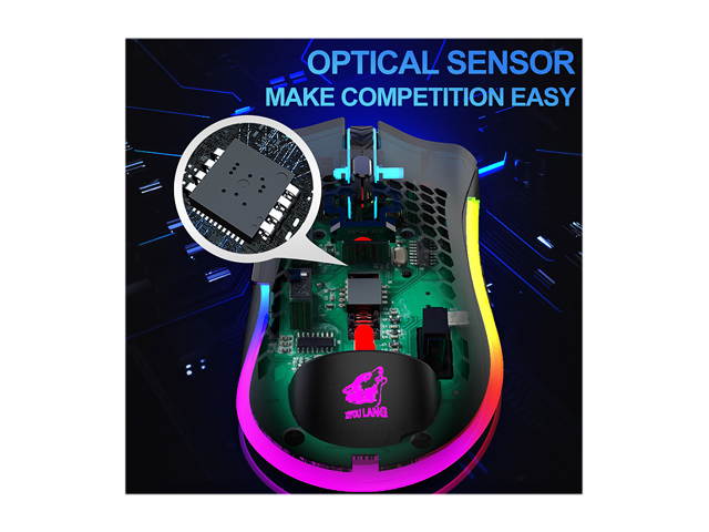 X3 E-sport Wireless Mouse RGB Dual Mode Gaming Mechanical Macro Computer Notebook Mouse Ultralight Honeycomb Shell Mouse