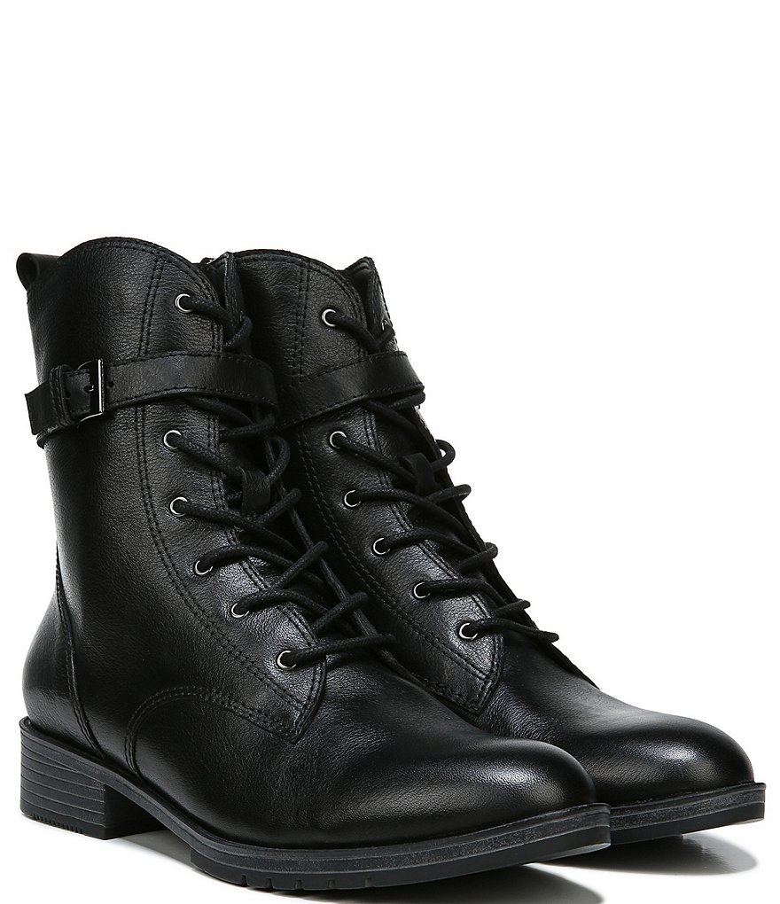 Naturalizer Sycamore Leather Moto Block Heel Booties