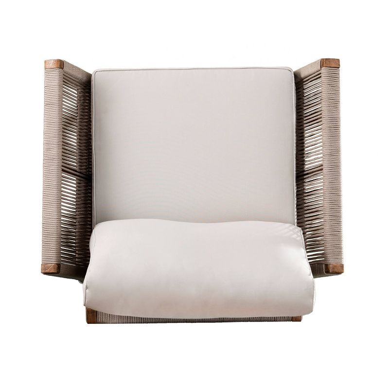 Celadon Indoor/Outdoor Armchair - Natural and White - Aiden Lane