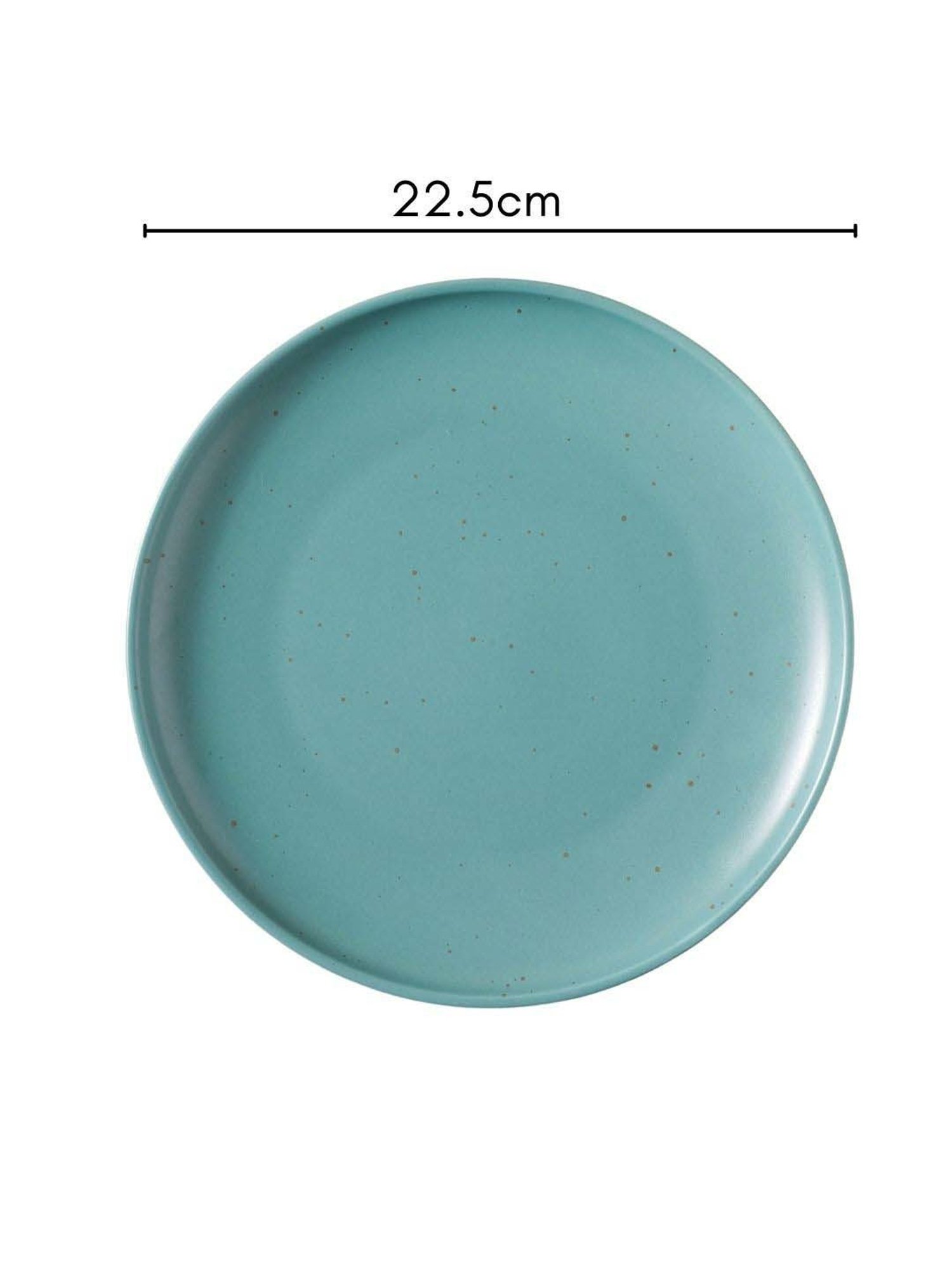 Nestasia Turquoise Color, Microwaveable, Lead-Free & Food-Safe Ceramic Snack Plate, 8-inch