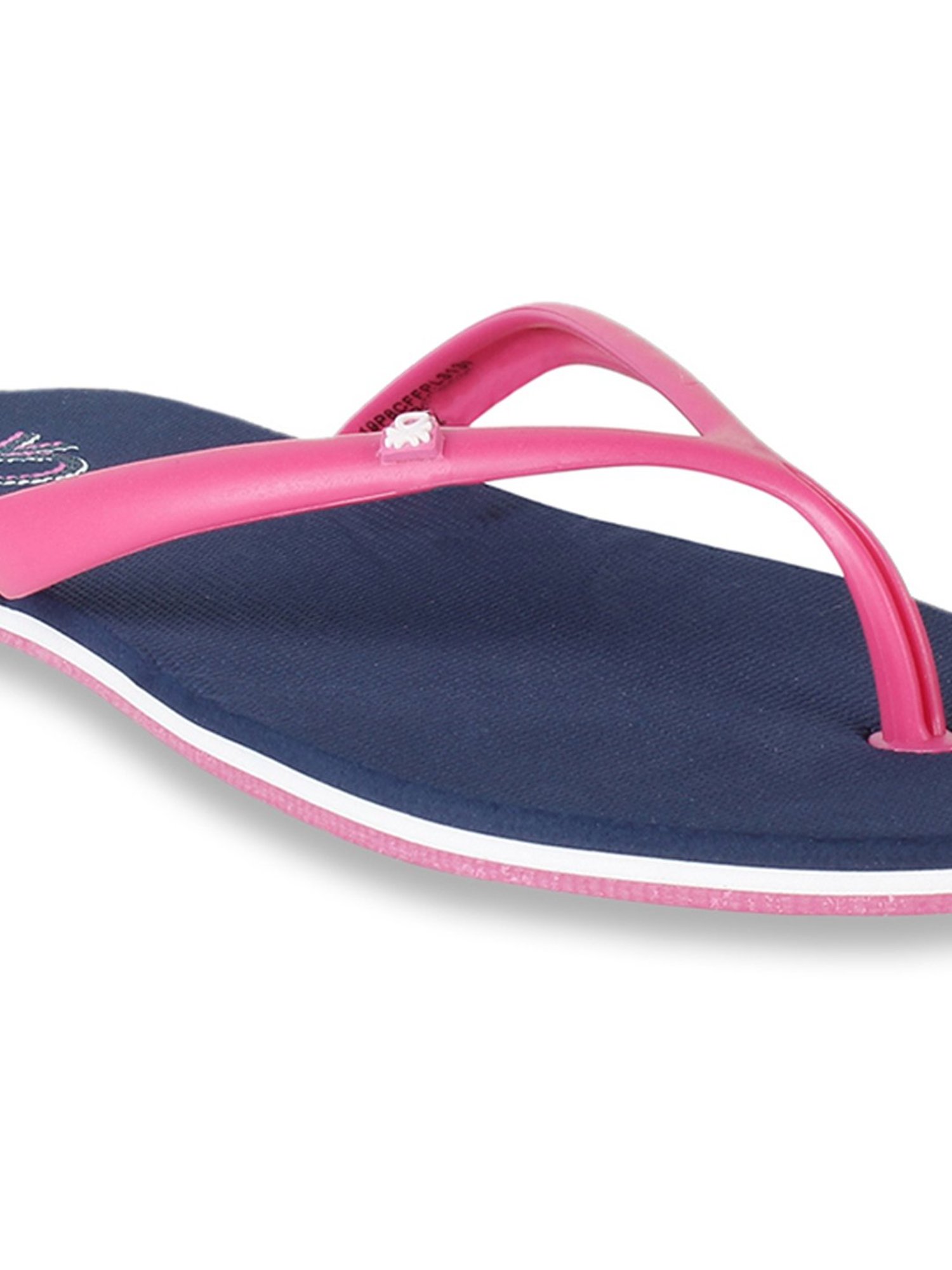 United Colors of Benetton Pink & Navy Flip Flops