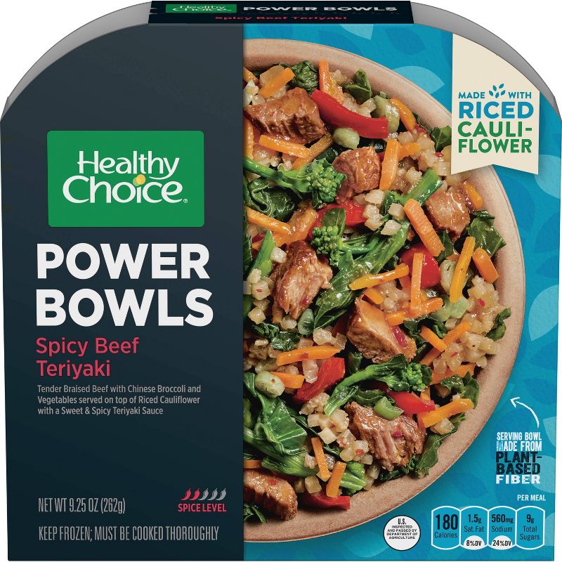 Healthy Choice Frozen Power Bowls Spicy Beef Teriyaki with Cauliflower Rice - 9.25oz