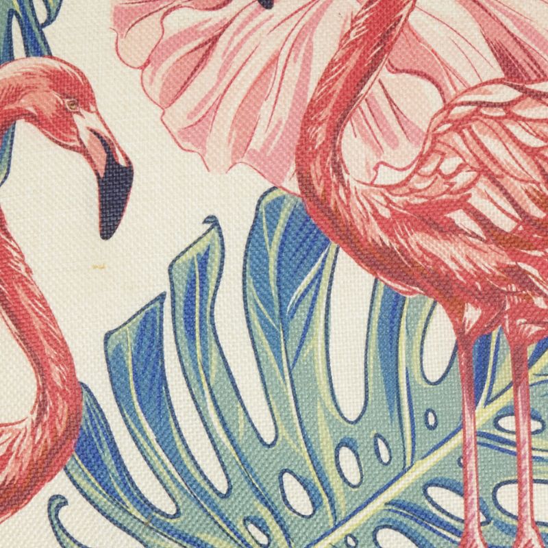 Nourison Trendy, Hip, New-Age Velvet Flamingos Multicolor Throw Pillow - 18" x 18"